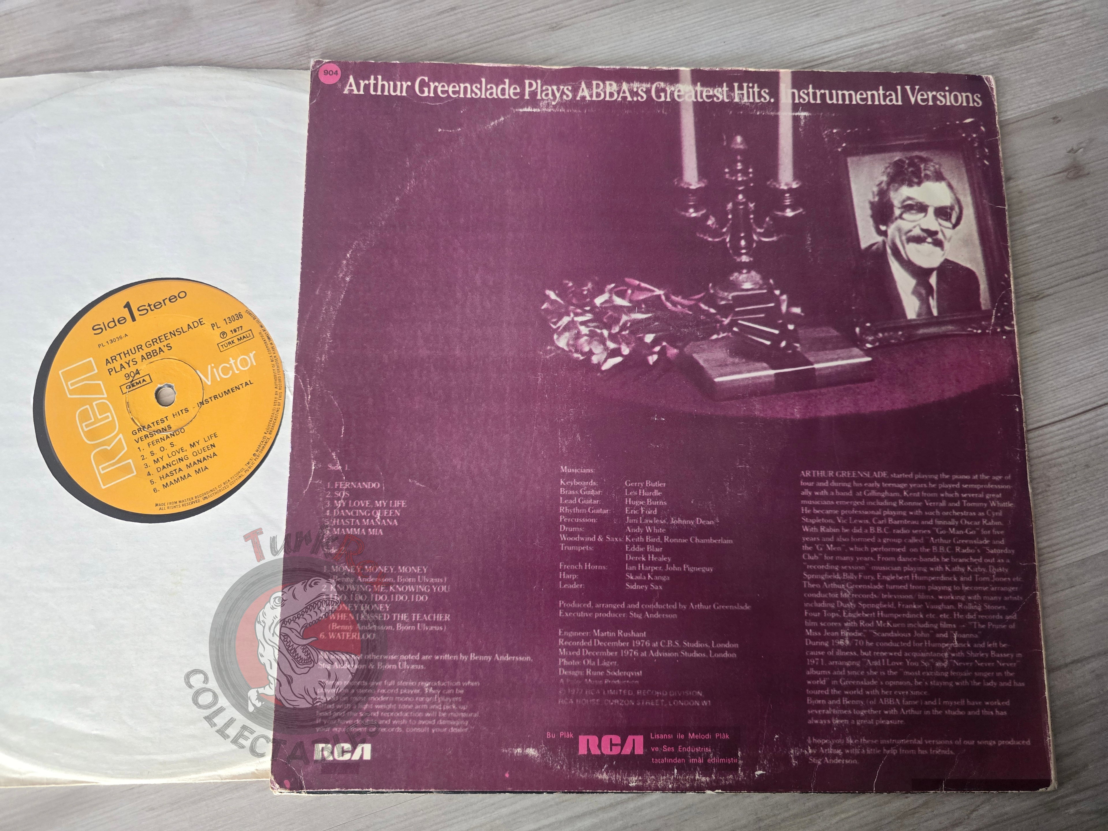 Arthur Greenslade – Plays Abba's Greatest Hits Turkish Pressing Vinyl Turkey Edition