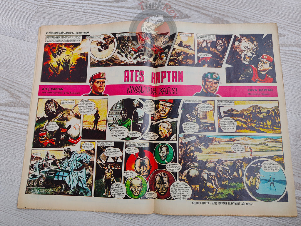 Doğan Kardeş 1969 Magazine #11 Turkish Comic Turkey Zero X, Captain Scarlet, Dennis the Menace