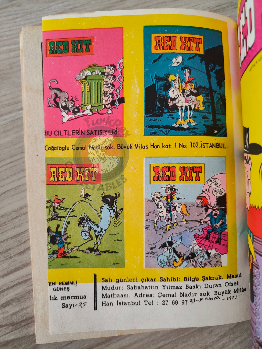 Lucky Luke #9 Le 20e de cavalerie 1972 Turkish Comic Turkey Prudence Petitpas