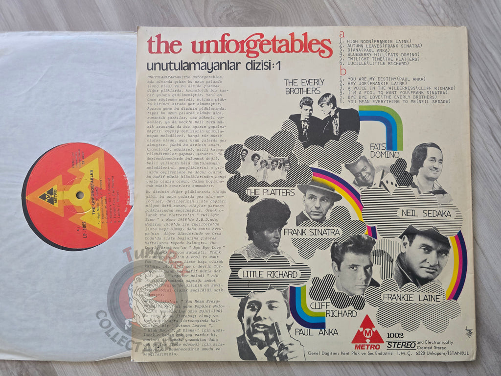 Various – The Unforgetables 1 Turkish Pressing Vinyl Turkey Edition