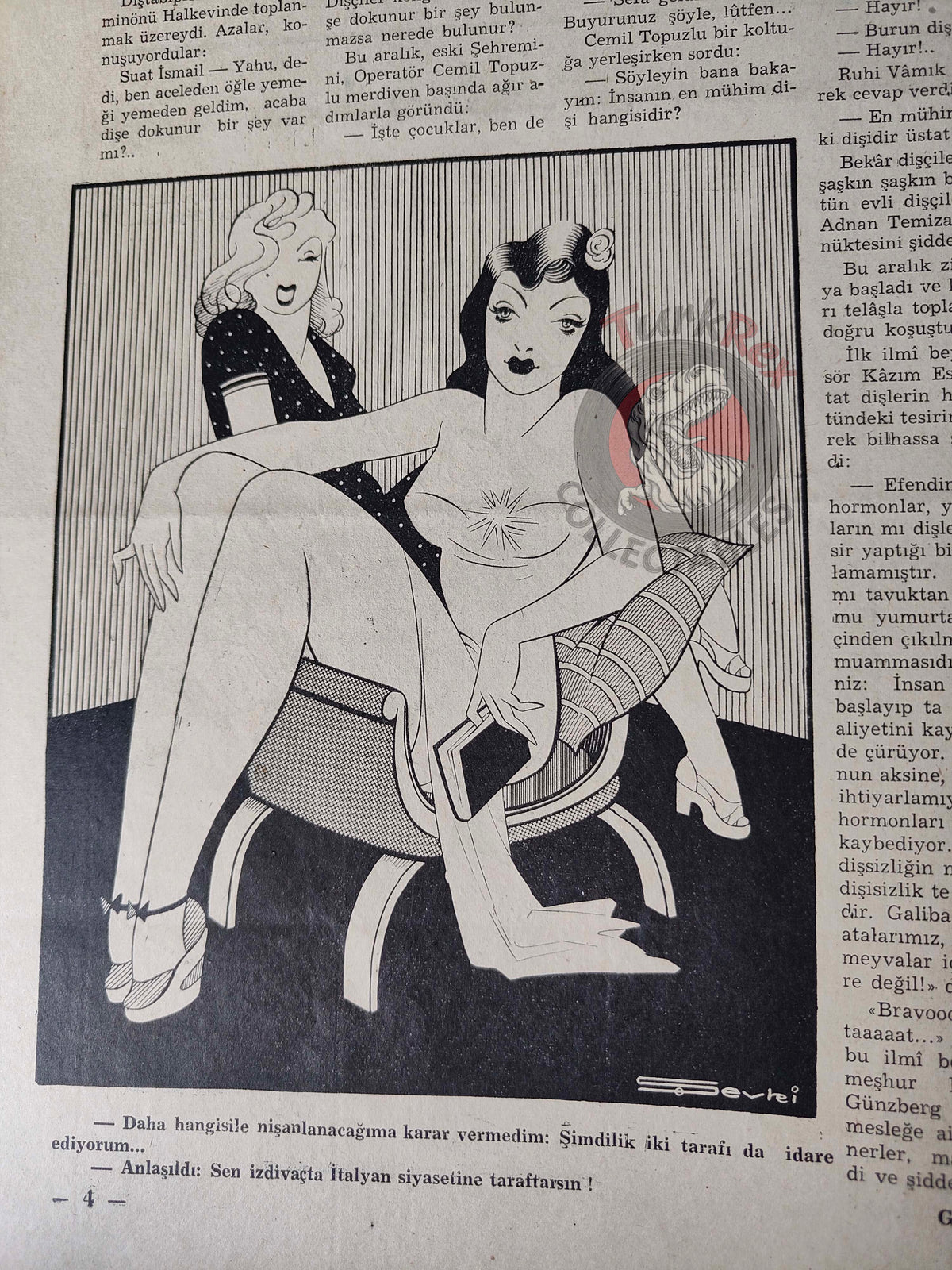 Akbaba 1943 Humor Magazine Turkish Turkey Germany Soviet Russia Britain WW2 era Bayer