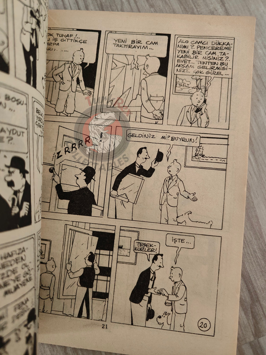 Tintin – King Ottokar’s Sceptre 1980s Turkish Edition Comic Turkey B