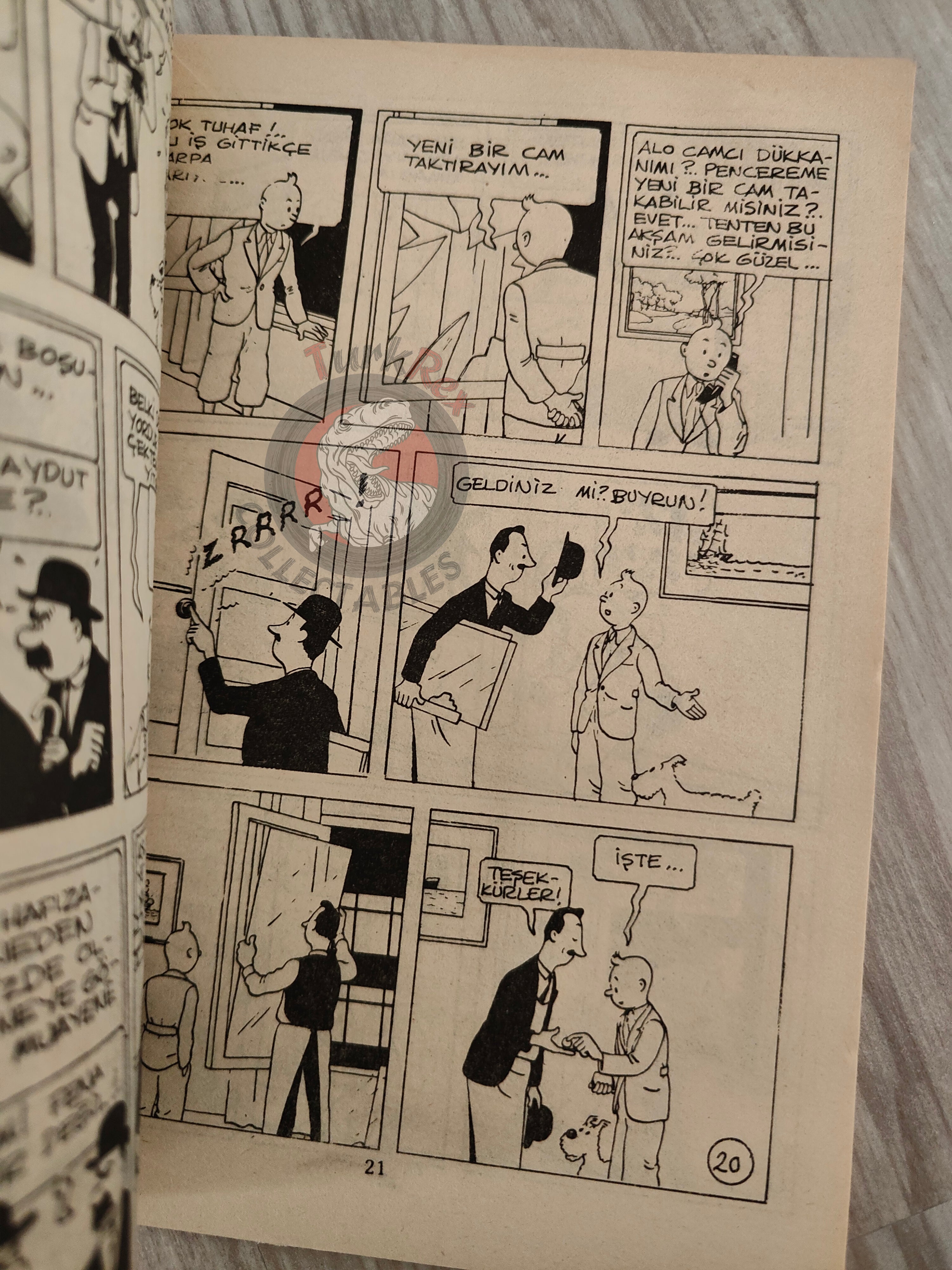 Tintin – King Ottokar’s Sceptre 1980s Turkish Edition Comic Turkey B