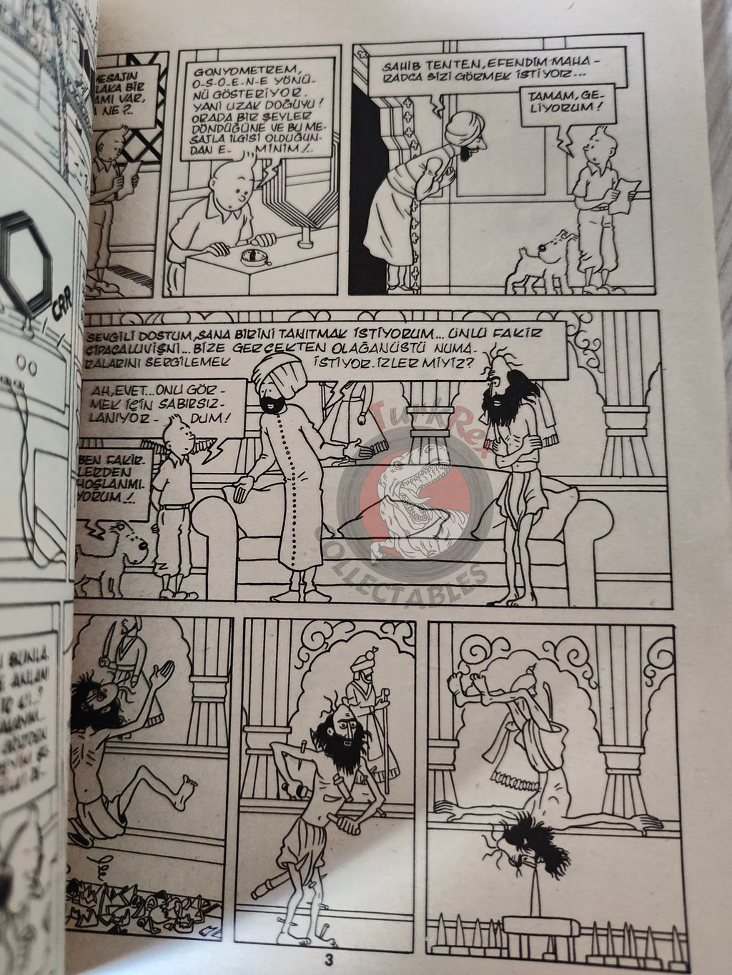 Tintin – The Blue Lotus mid 1980s Turkish Edition Comic Turkey 2