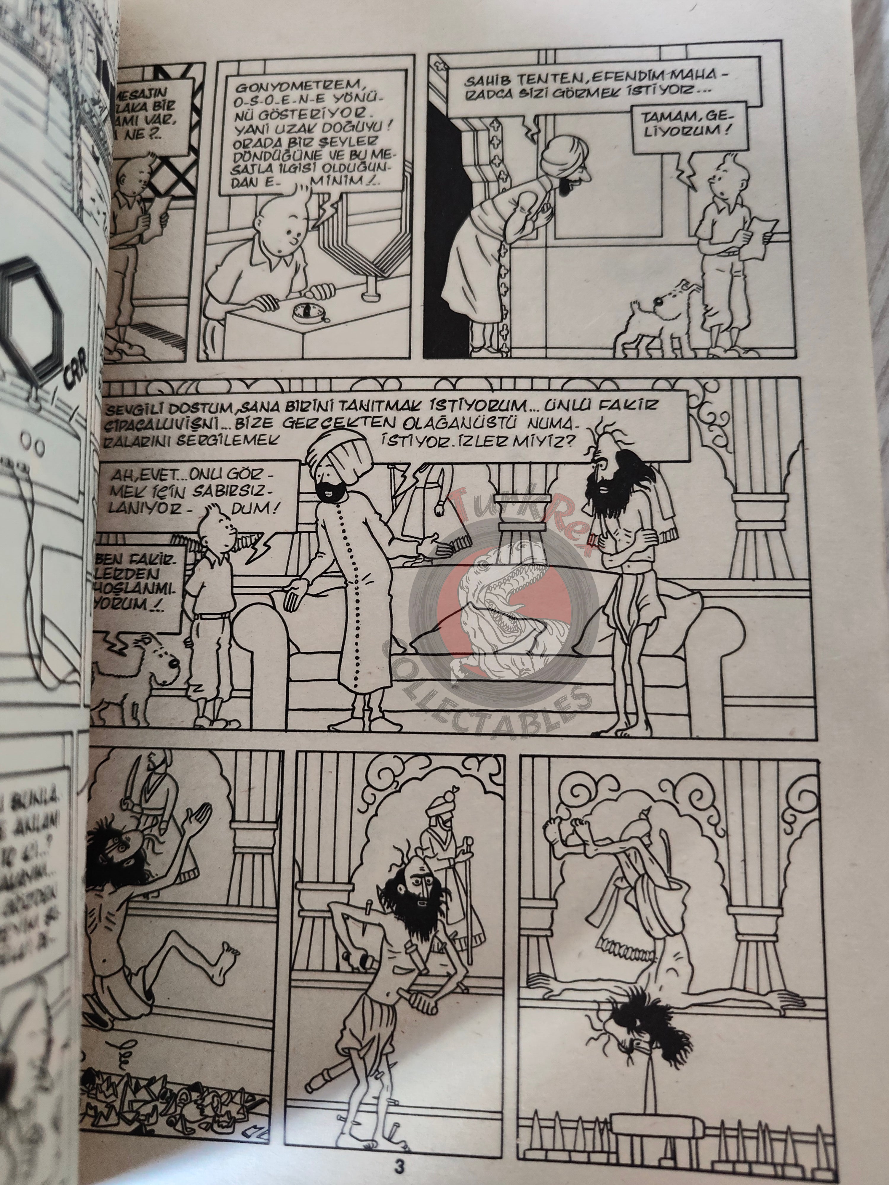 Tintin – The Blue Lotus mid 1980s Turkish Edition Comic Turkey 2