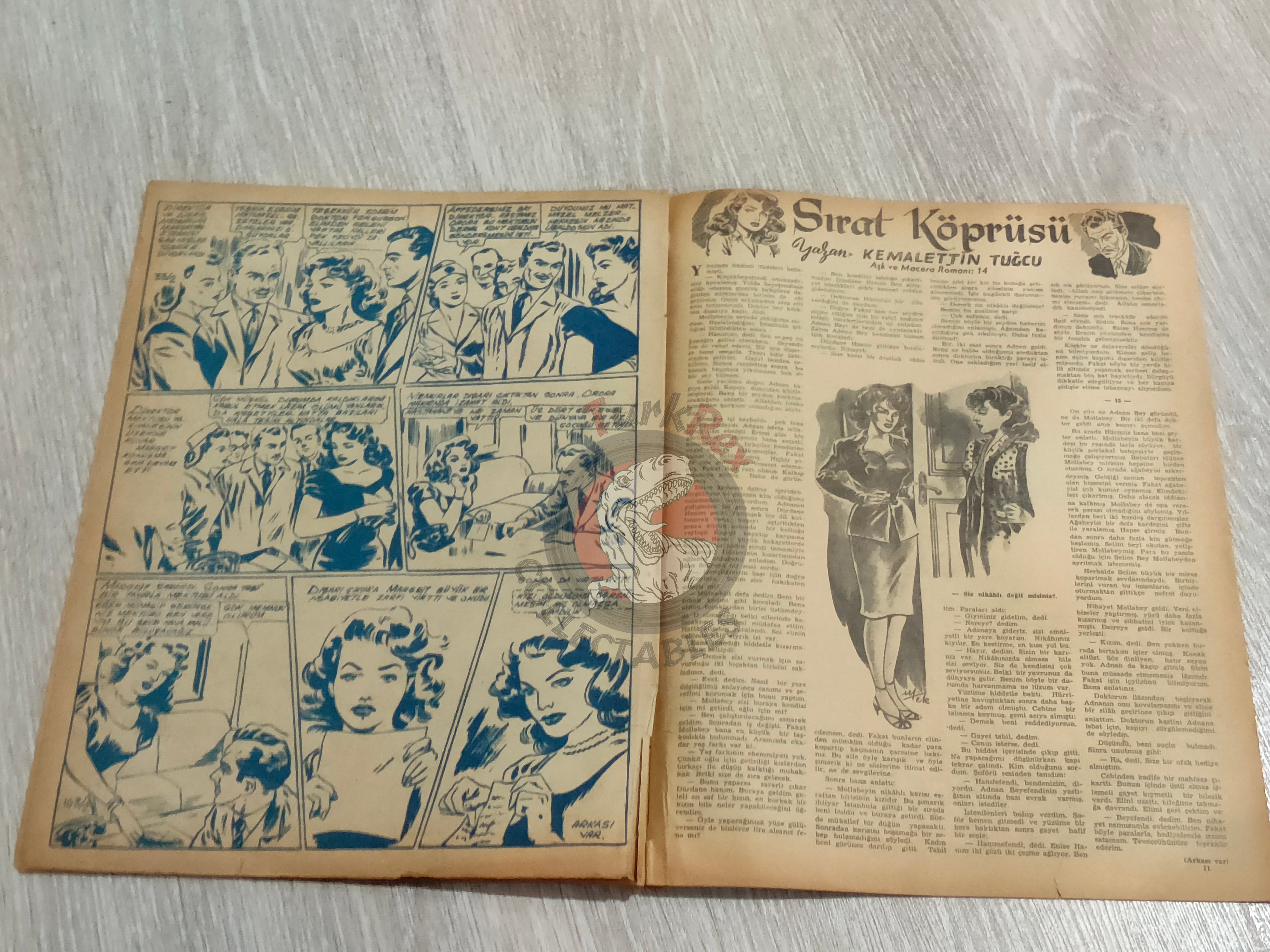 Binbir Roman #103 1950 The Count of Monte Cristo - Nat Pinkerton Turkish Comic Mag Turkey