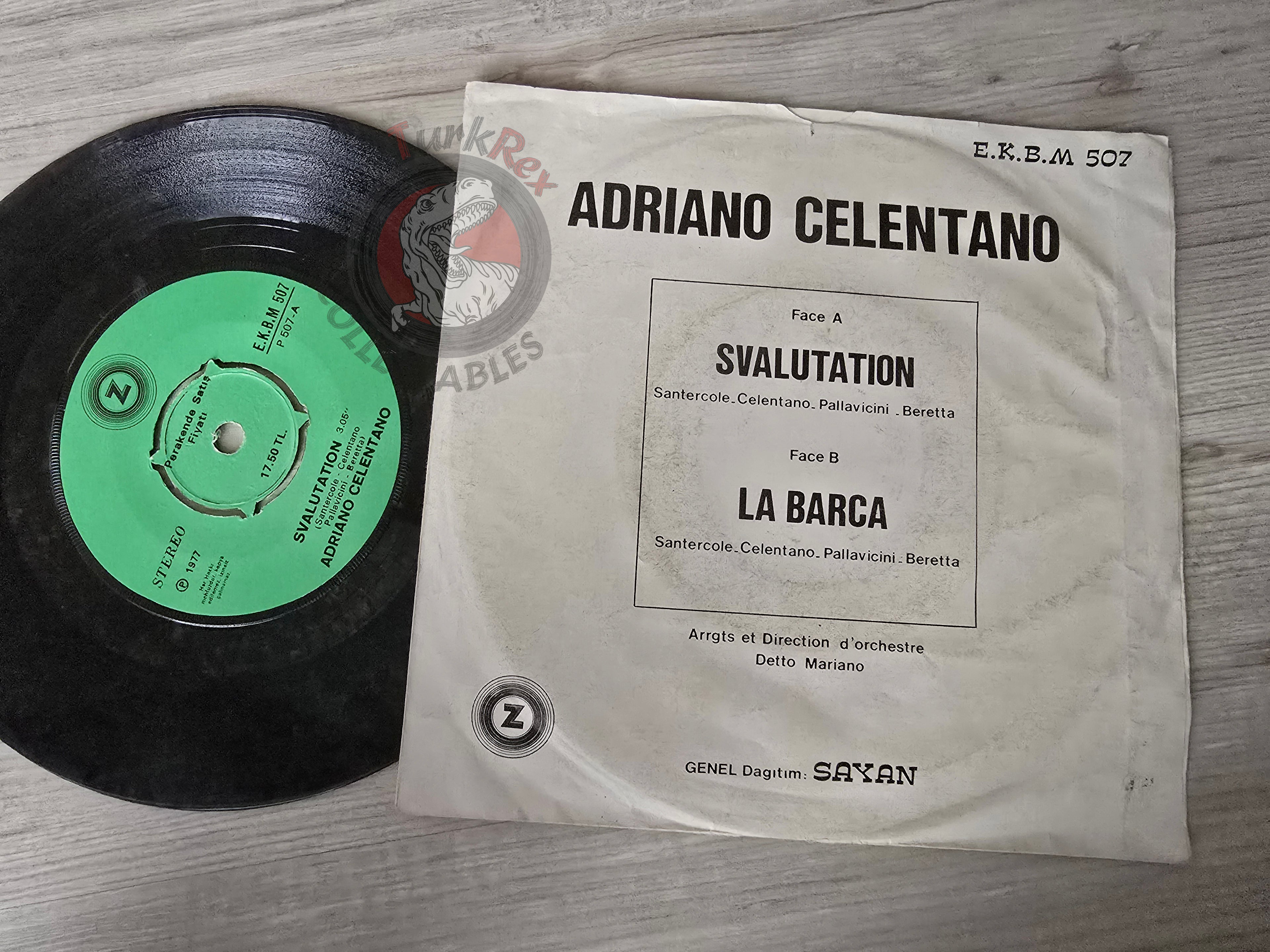 Adriano Celentano –  Svalutation 7" Turkish Pressing Vinyl Turkey Edition