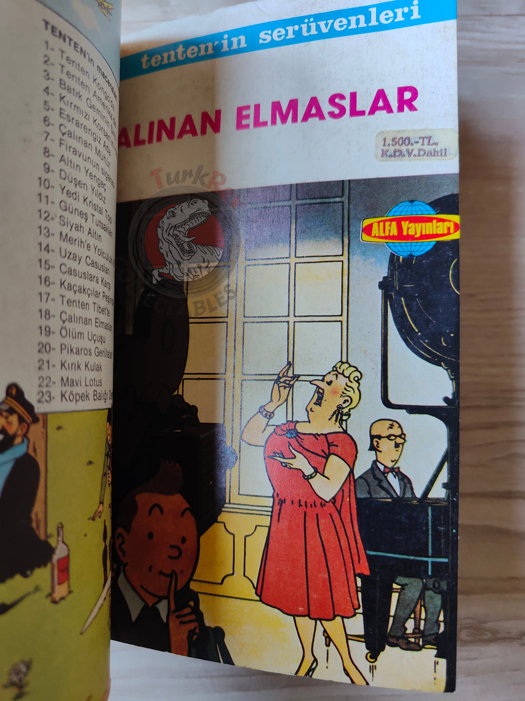 Tintin – Tintin In Tibet & The Castafiore Emerald late 1980s Turkish Edition Comic Turkey