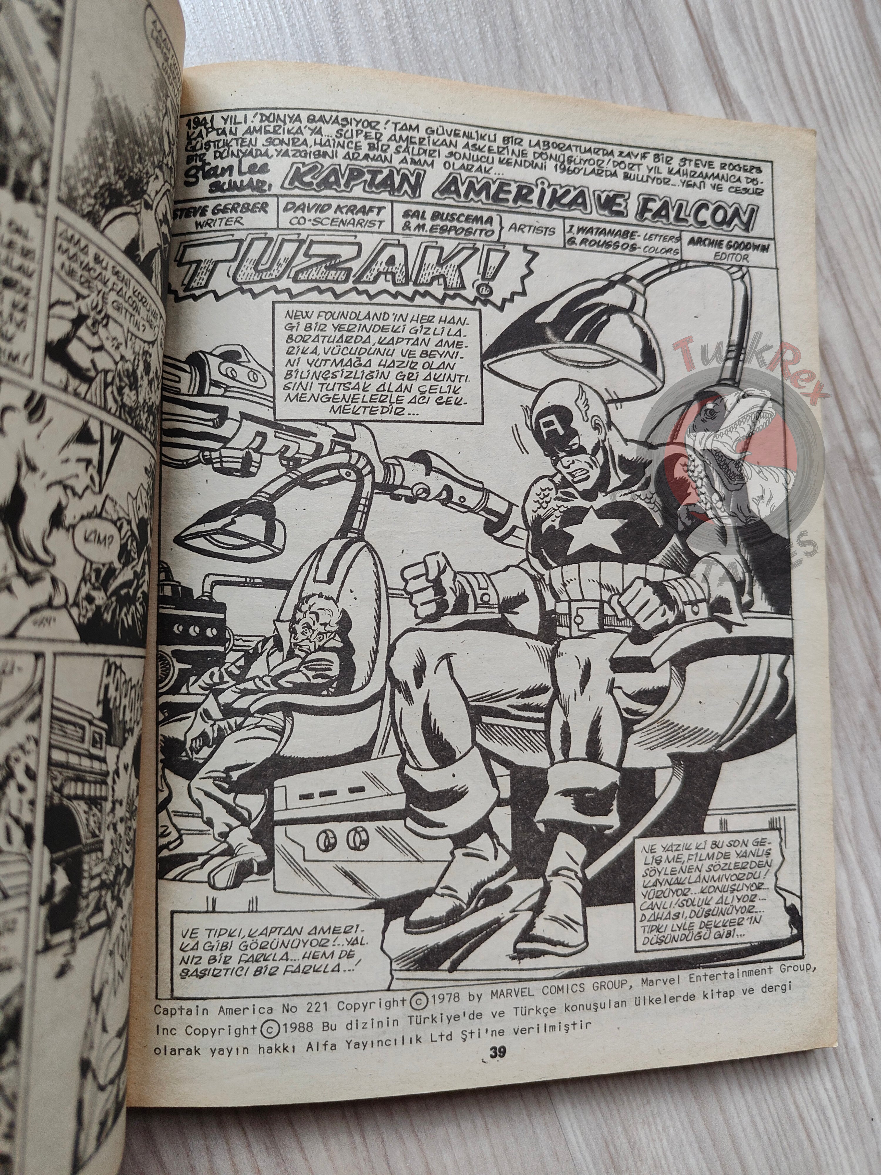 Captain America – Volume 9 1989 Turkish Comic Turkey Falcon