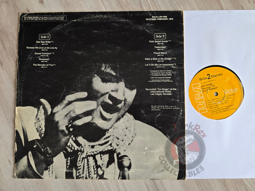 Elvis Presley – On Stage February 1970 Turkish Pressing Vinyl Turkey Edition 2