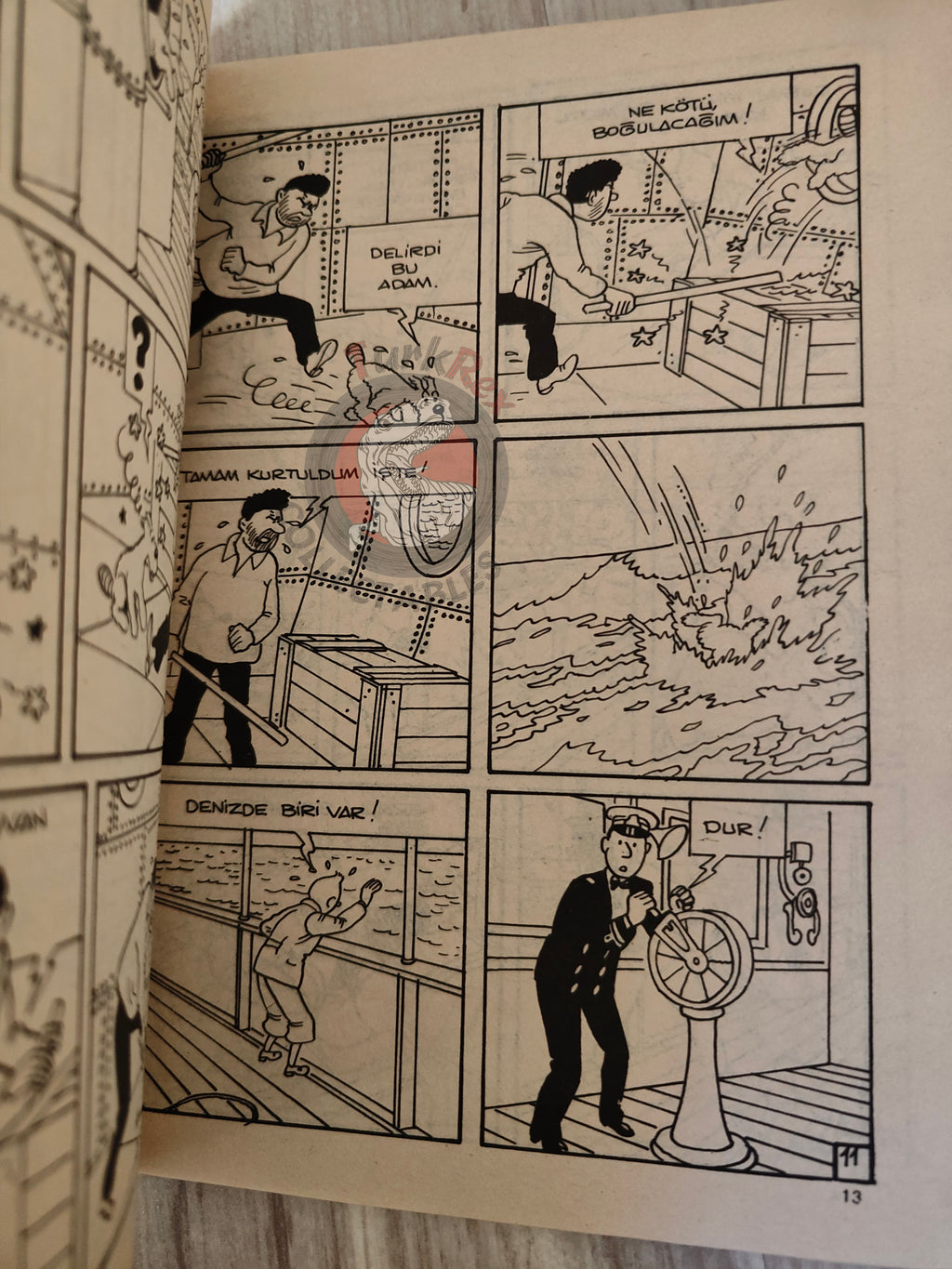 Tintin – Tintin in the Congo 1980s Turkish Edition Comic Turkey