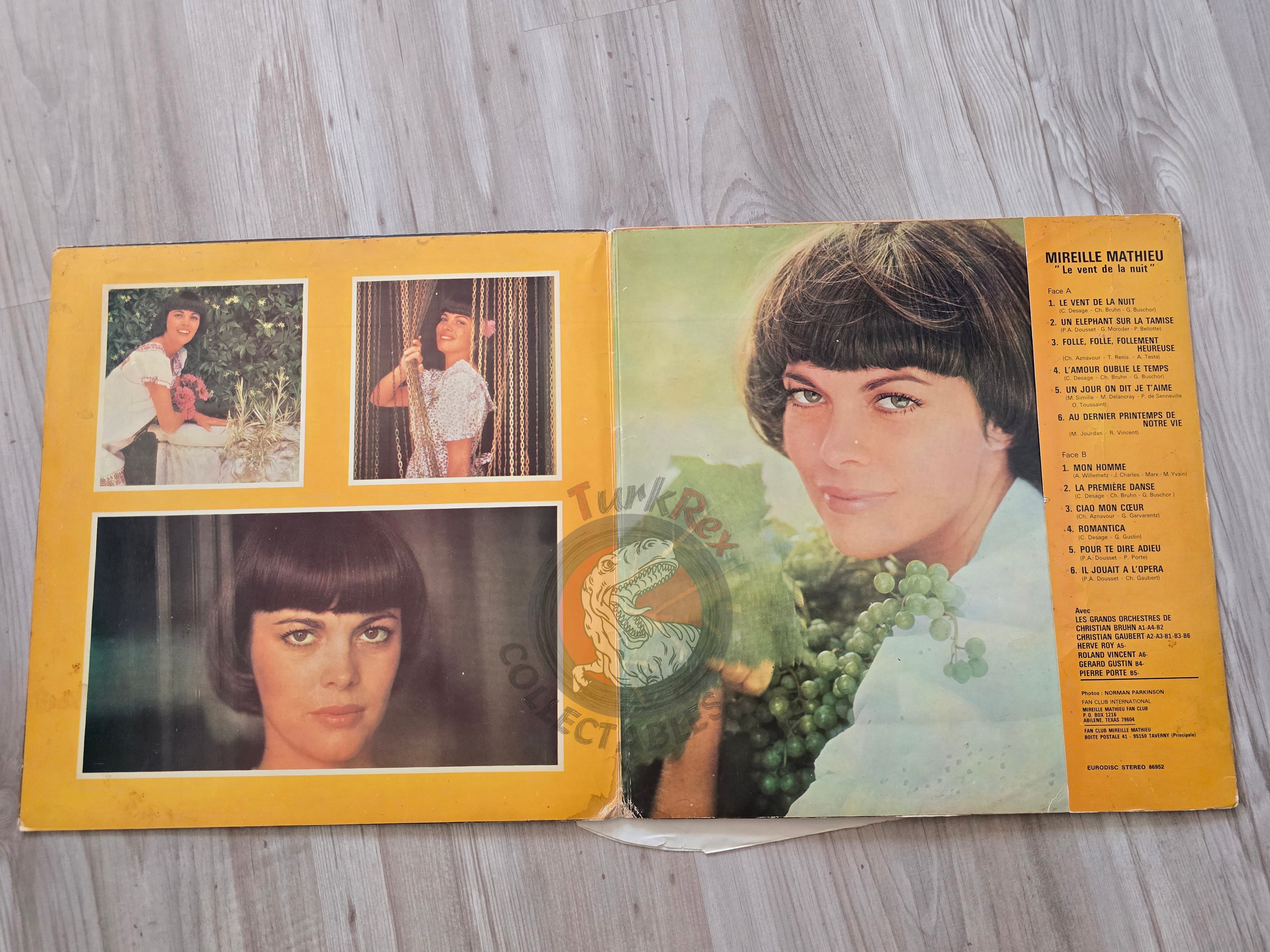 Mireille Mathieu – Le Vent De La Nuit Turkish Pressing Vinyl Turkey Edition