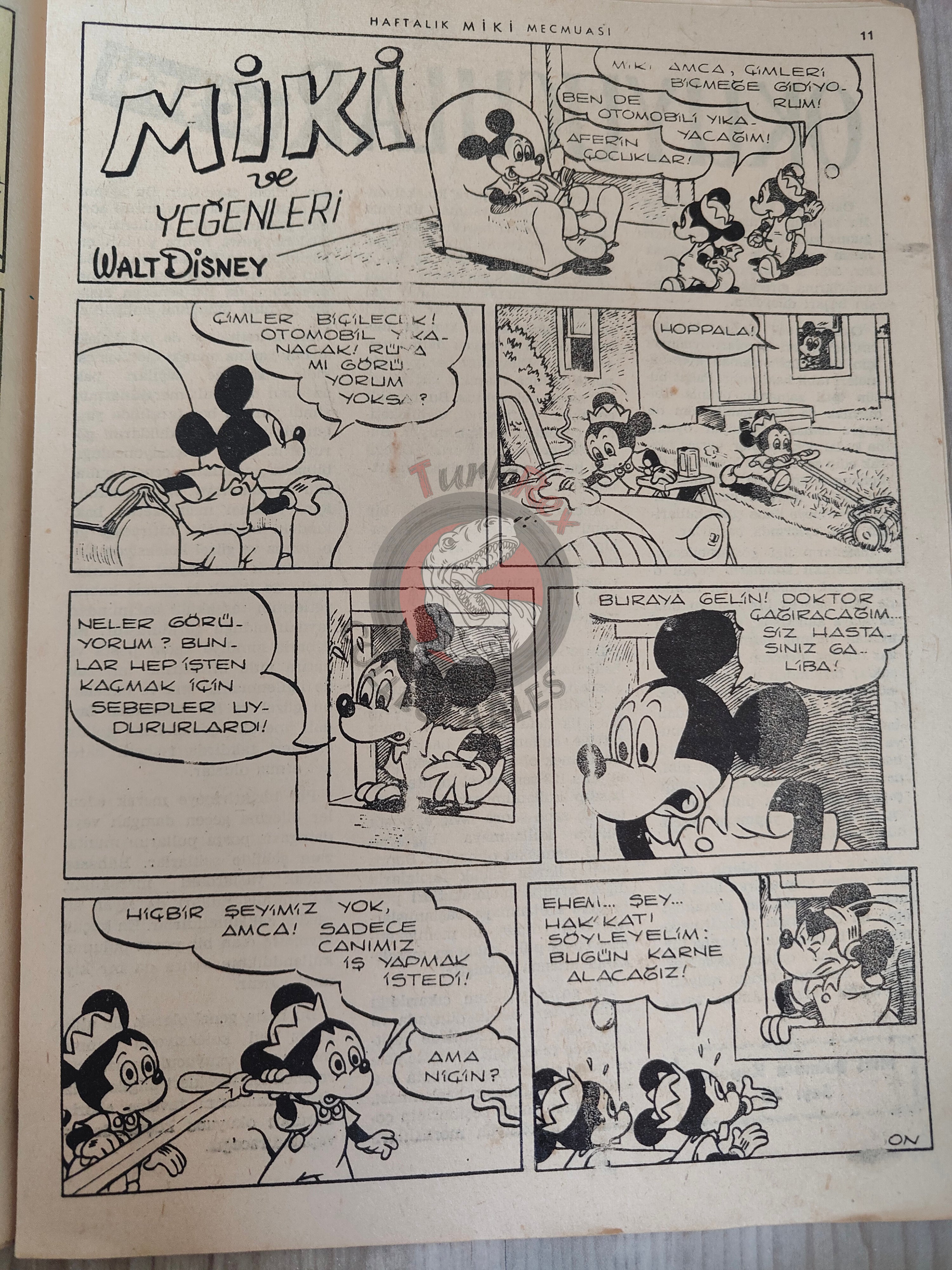 Mickey Mouse Mag 1963 Turkish Comic Turkey Walt Disney Donald Duck Goofy