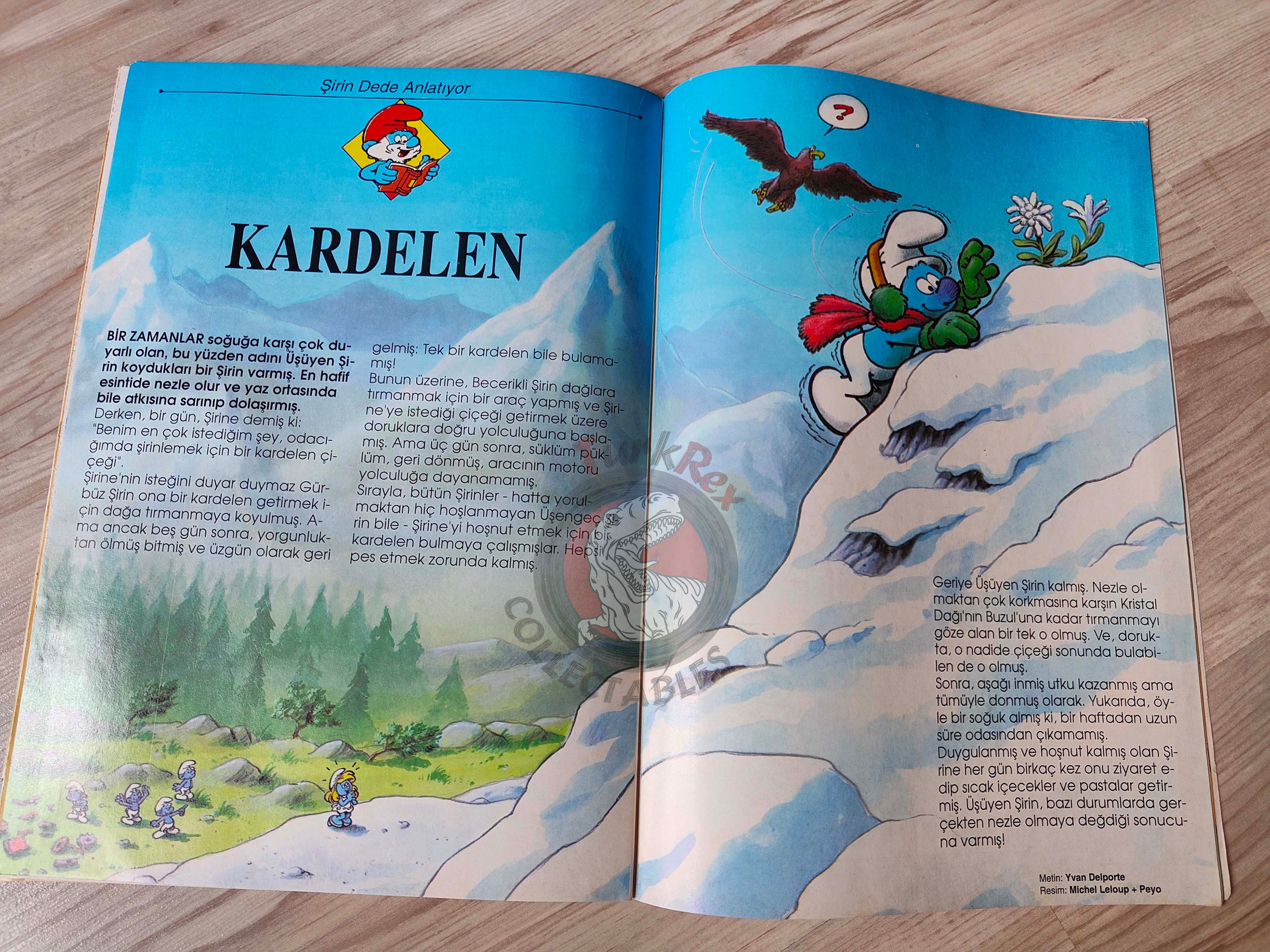 The Smurfs #18 1996 Turkish Comic Magazine Turkey Schtroumpf Pierrot et la lampe