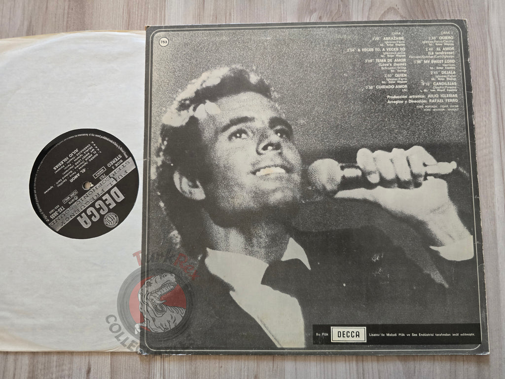 Julio Iglesias – El Amor Turkish Pressing Vinyl Turkey Edition
