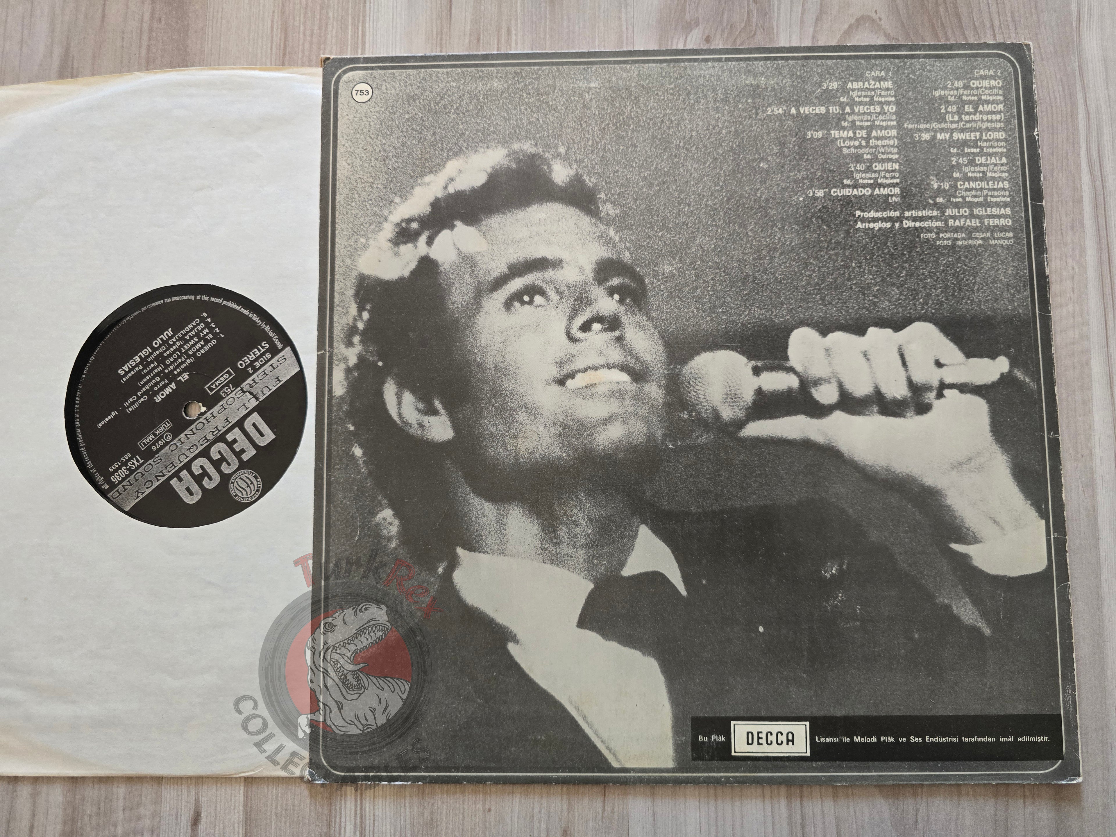 Julio Iglesias – El Amor Turkish Pressing Vinyl Turkey Edition