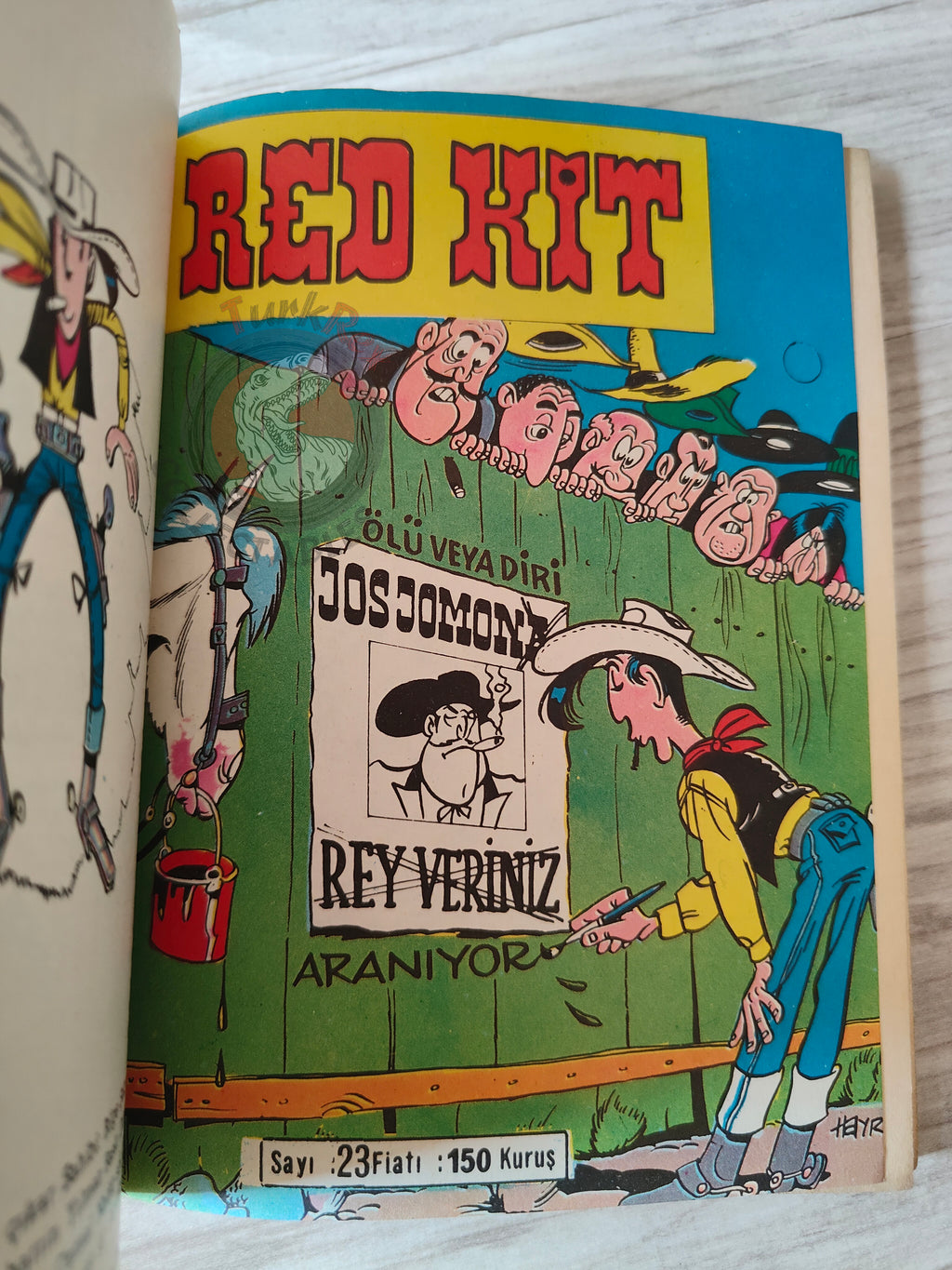 Lucky Luke #8 Contre Joss Jamon 1972 Turkish Comic Turkey Le Vieux Nick Boule et Bill