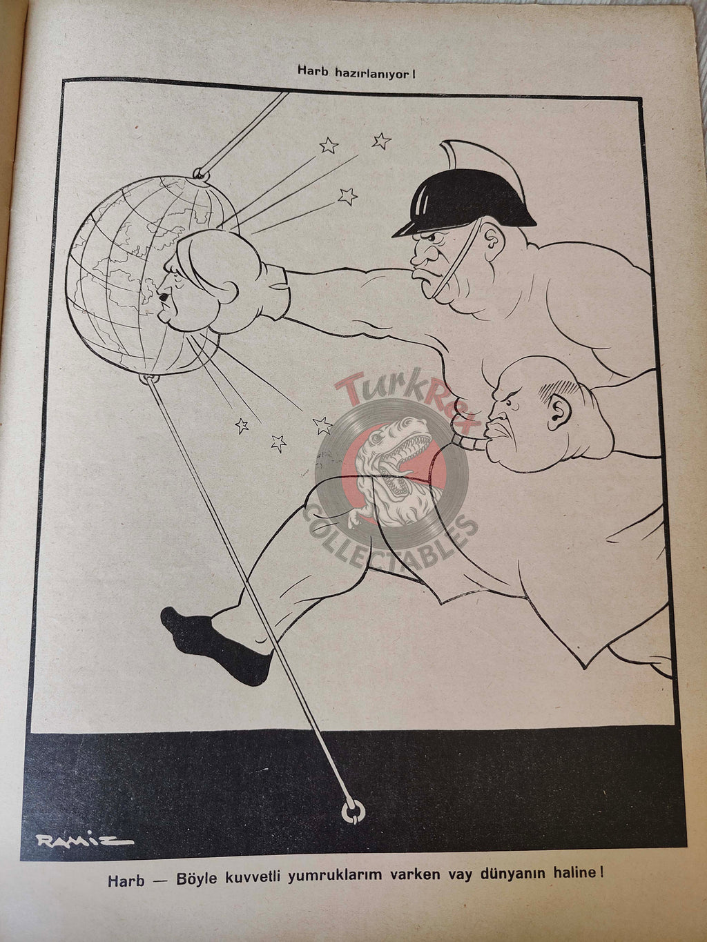 Akbaba 1936 Humor Magazine Turkish Turkey Germany War Hitler WW2 era Bayer Nivea