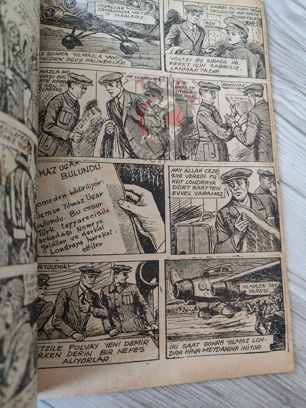 1001 Roman 1941 Red Eagles Turkish Comic Mag Turkey
