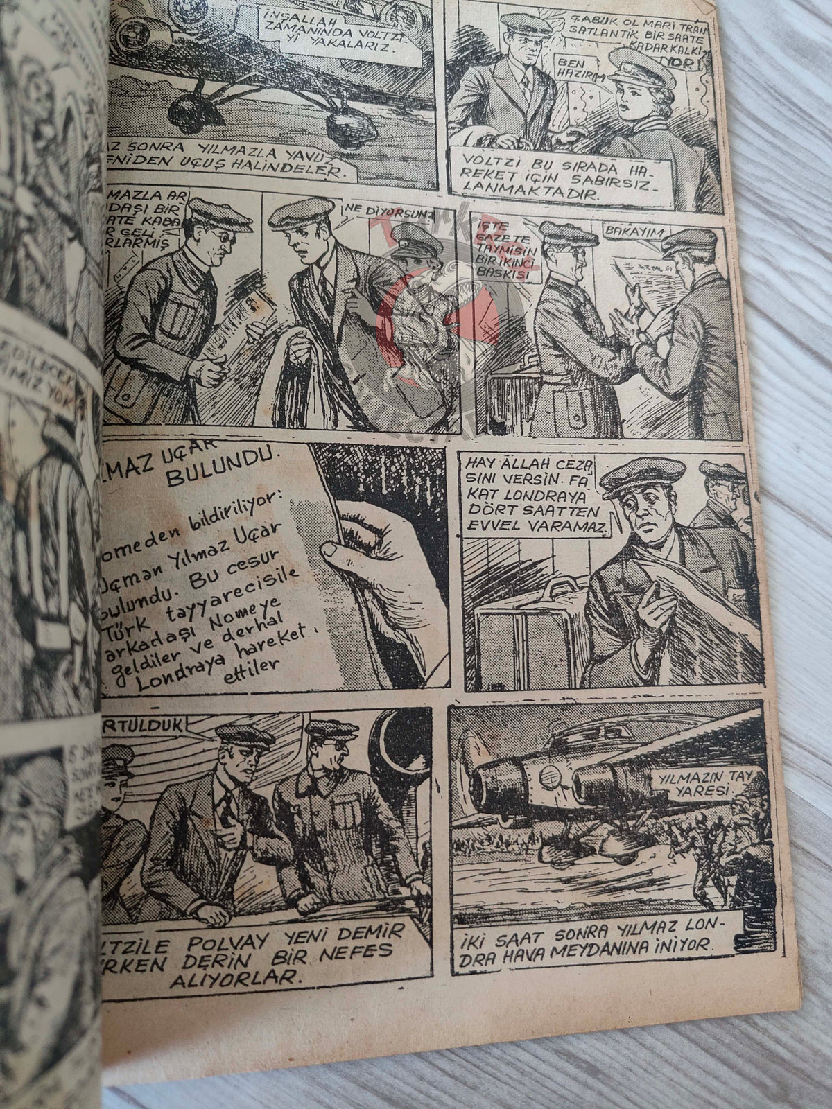 1001 Roman 1941 Red Eagles Turkish Comic Mag Turkey