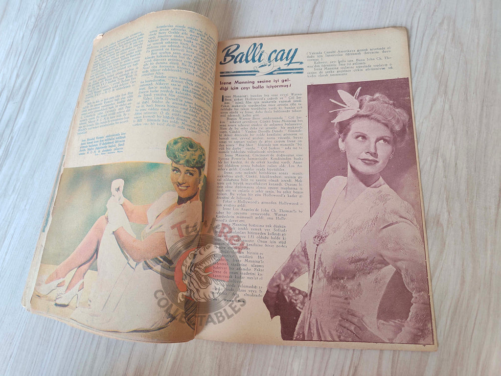 Yıldız 1944 Ann Sheridan Turkish Mag Turkey Hollywood Deanna Durbin Charlie Chaplin Irene Manning