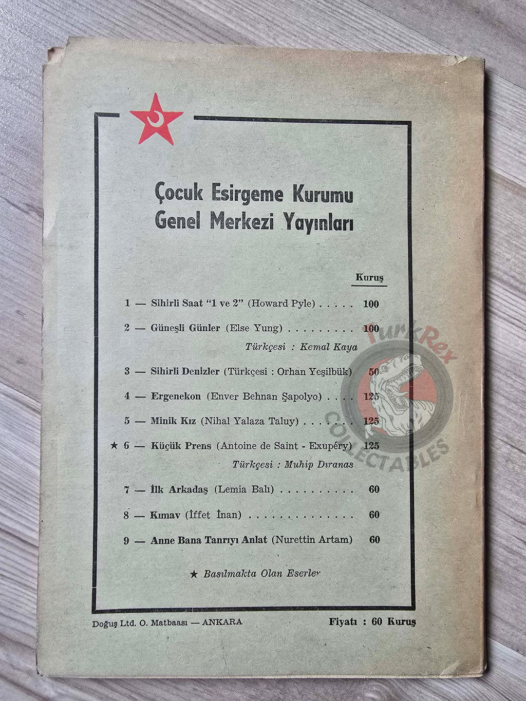 İffet İnan – Kımav 1956 Turkish Book Turkey Illustrated Cat