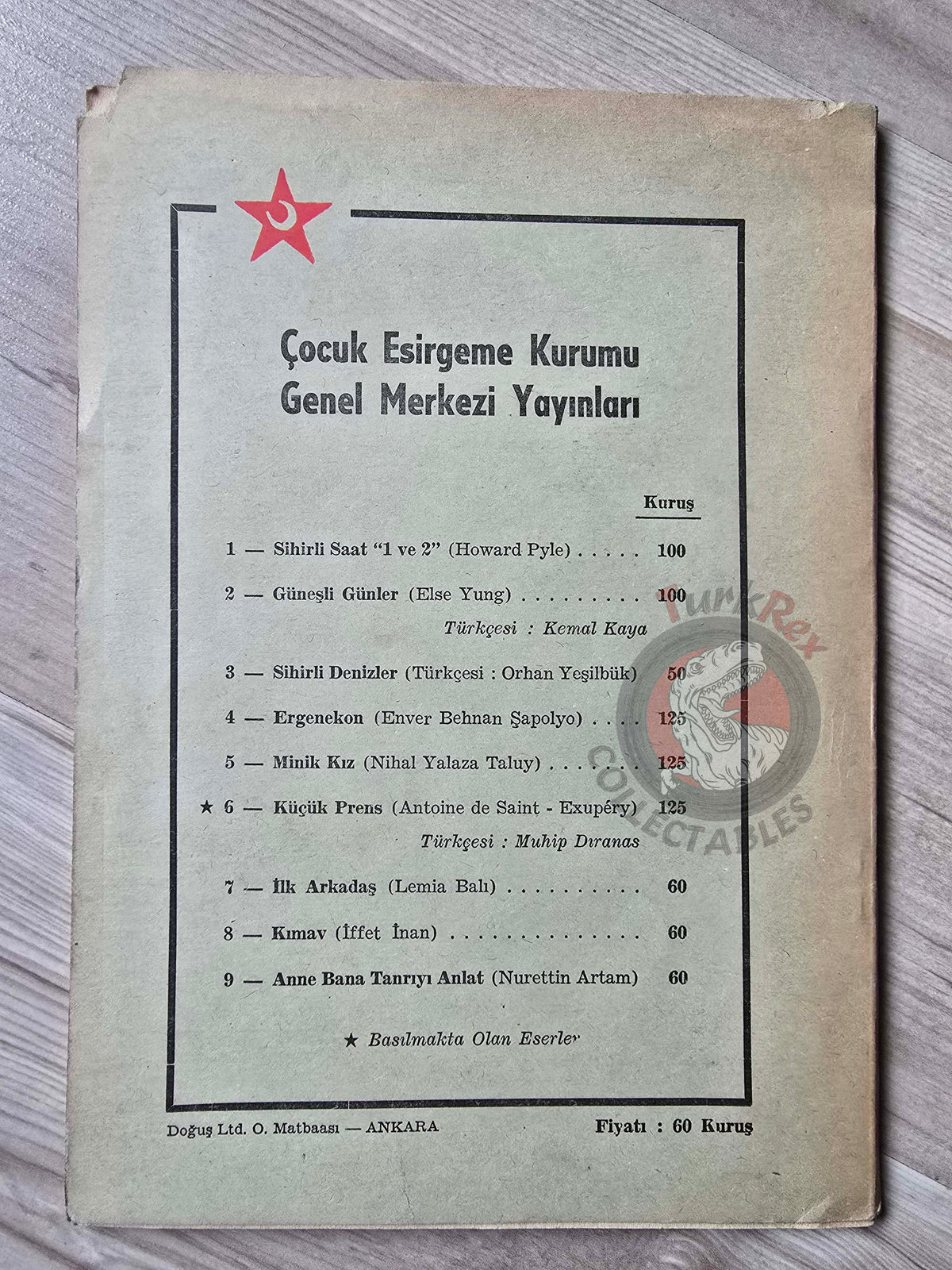 İffet İnan – Kımav 1956 Turkish Book Turkey Illustrated Cat