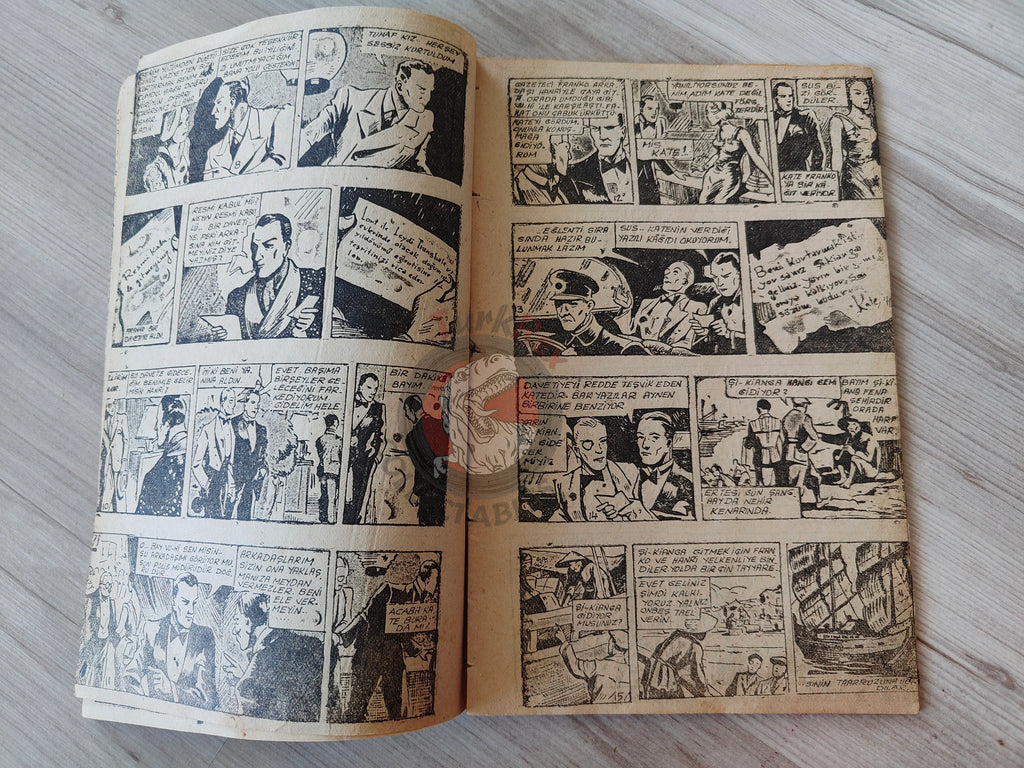 1001 Roman 1941 The East Is Burning Turkish Comic Mag Turkey