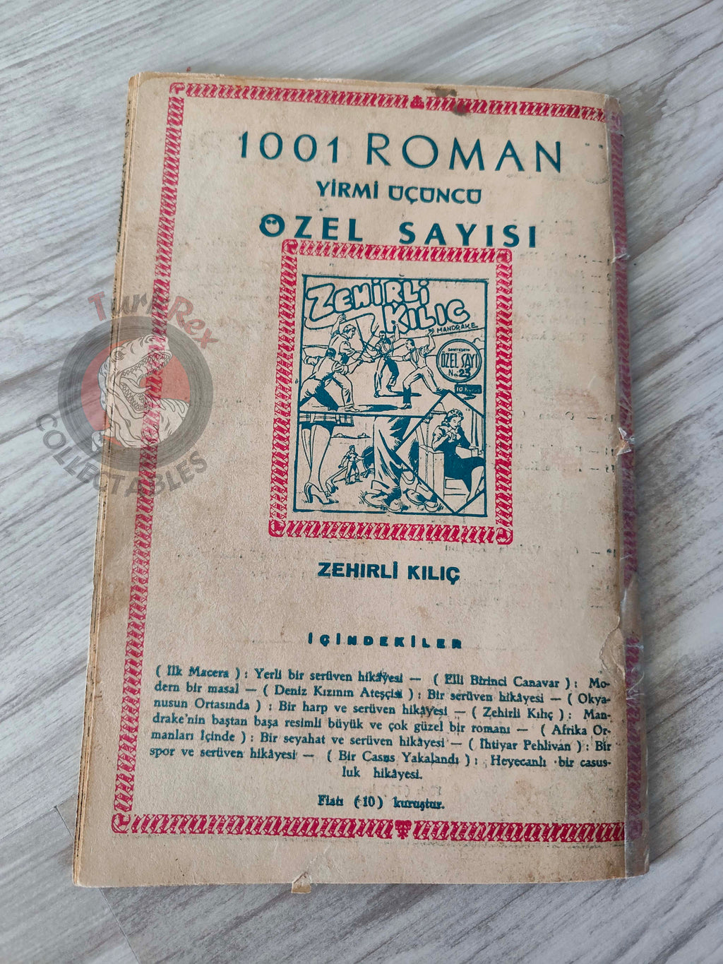 1001 Roman 1941 The East Is Burning Turkish Comic Mag Turkey