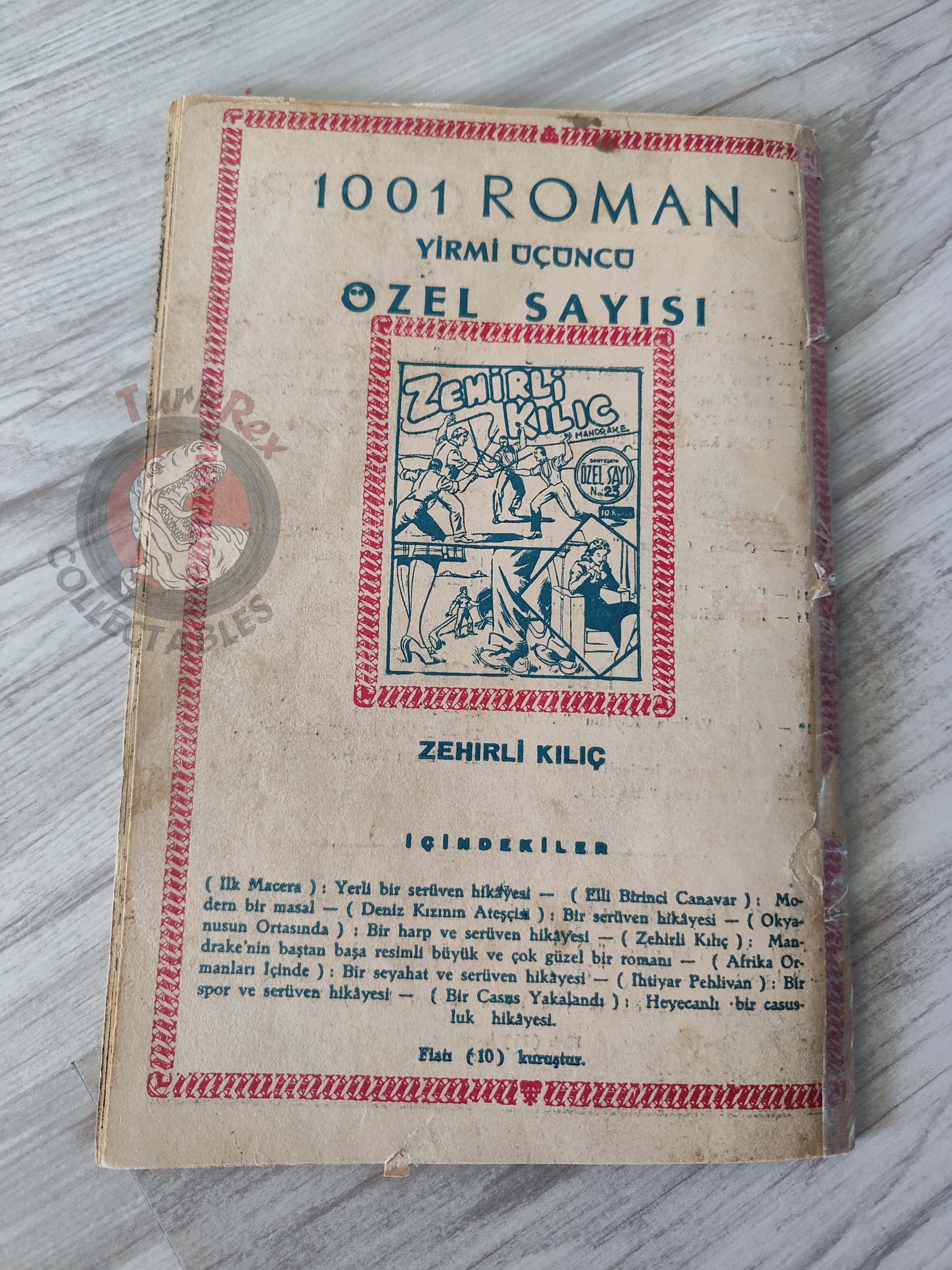 1001 Roman 1941 The East Is Burning Turkish Comic Mag Turkey