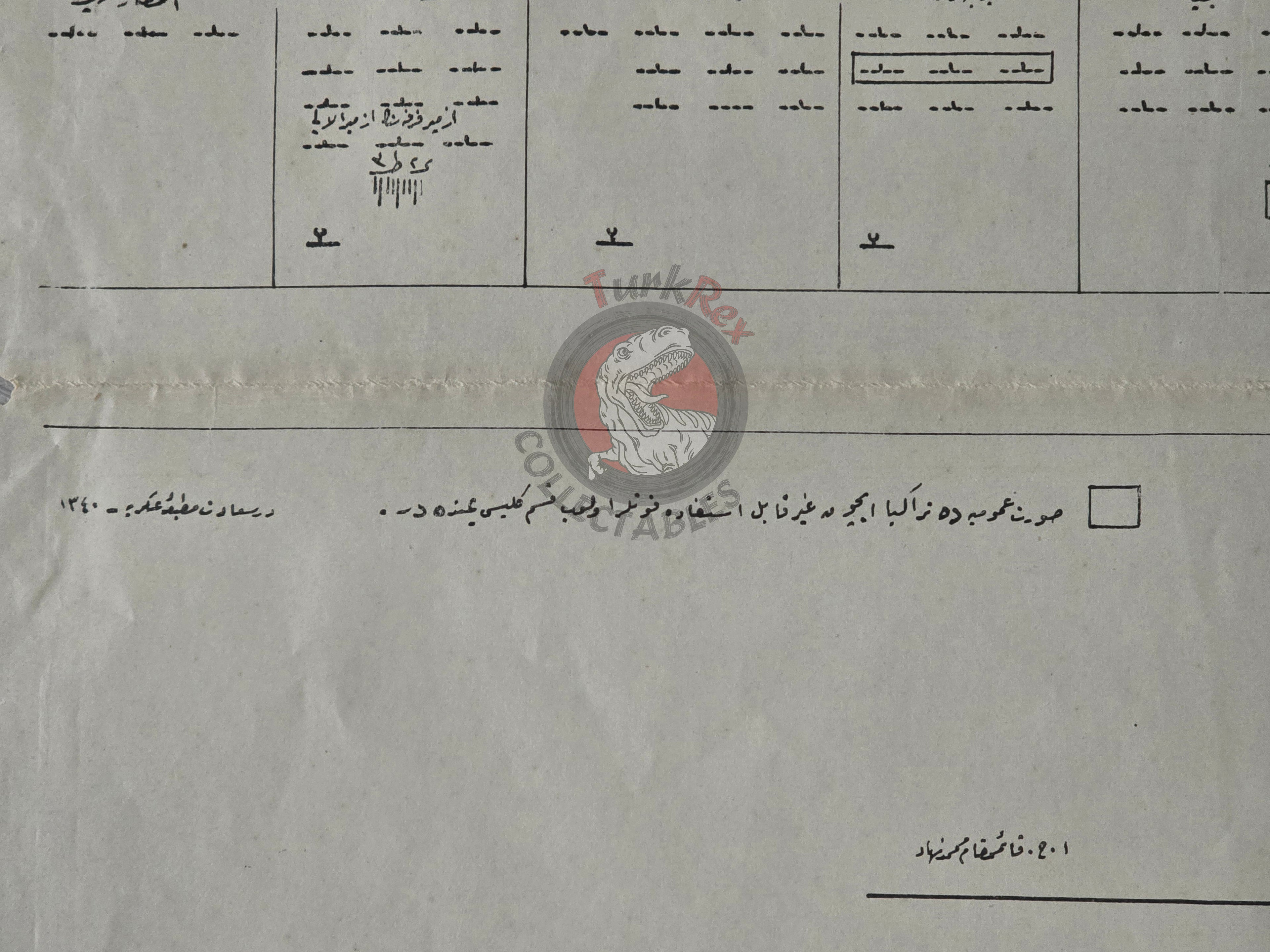 Balkan Wars - Eastern Army Order of Battle Sheet Ottoman Empire Military