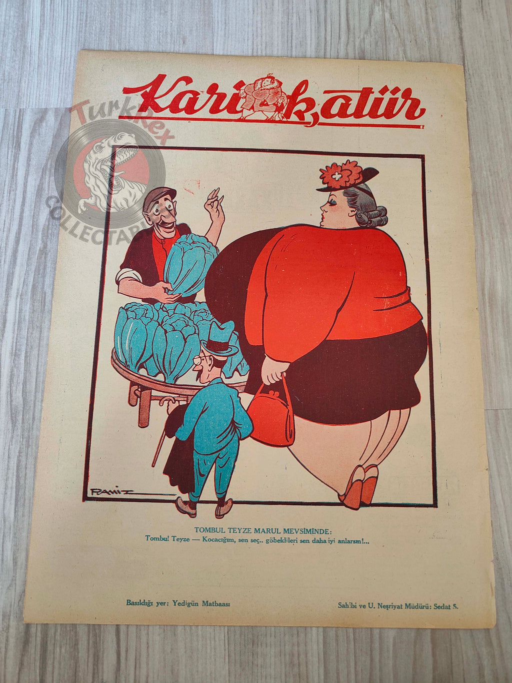 Karikatür 1944 Humor Magazine Turkish Turkey The Invasion Fleet Germany Britain USA WW2 era
