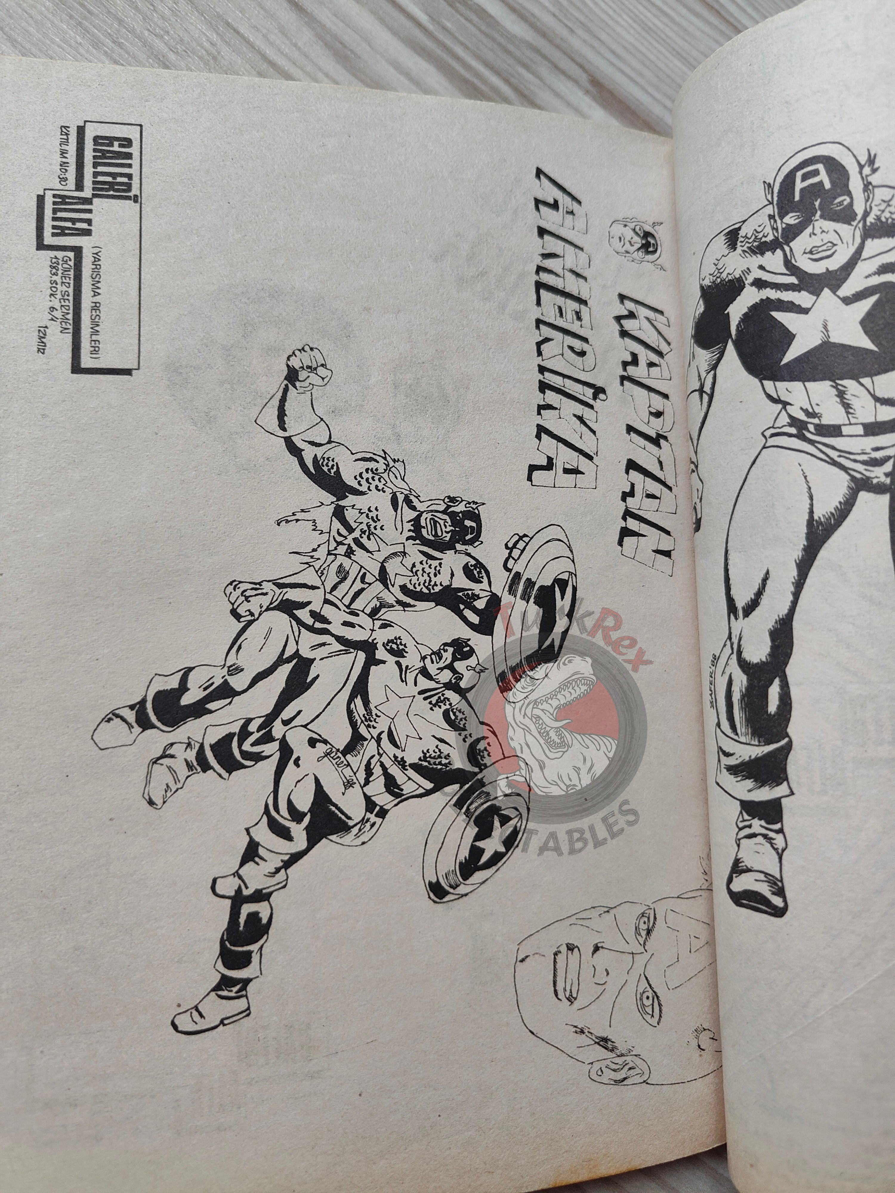 Captain America – Issue #7 1988 Turkish Comic Turkey #179 #180 #181 #182