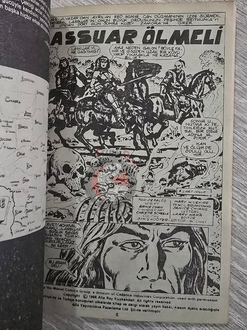 Red Sonja Summer Special Issue 1987 Turkish Comic Turkey Cover #2 - Indiana Jones #15 #16