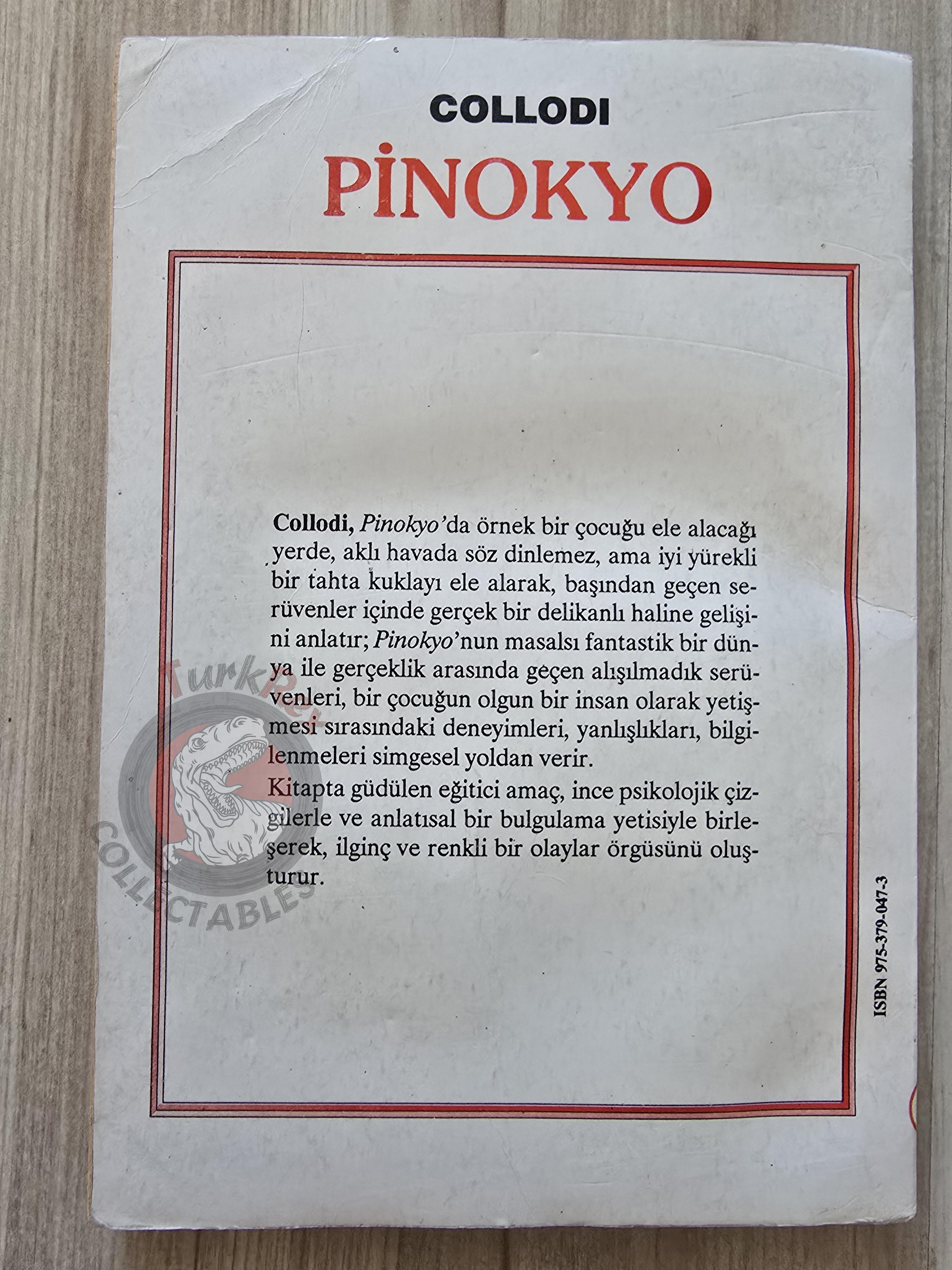 Carlo Collodi – Pinocchio 1991 Turkish Book Turkey Illustrated Naiad Einsel