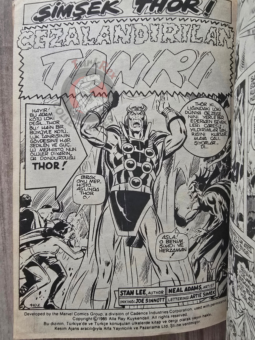 Thor Vol #1 1987 Turkish Comic Turkey The Mighty Thor #178–187 cover #183