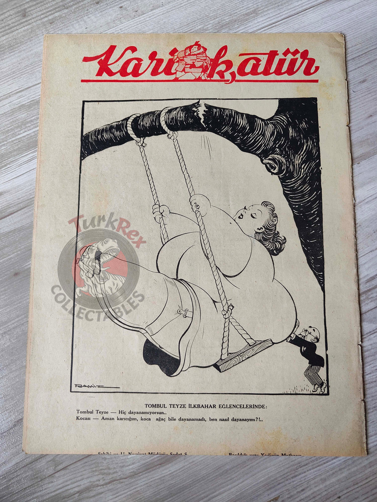 Karikatür 1942 Humor Magazine Turkish Turkey War Sir Stafford Cripps India WW2 era Japan USA