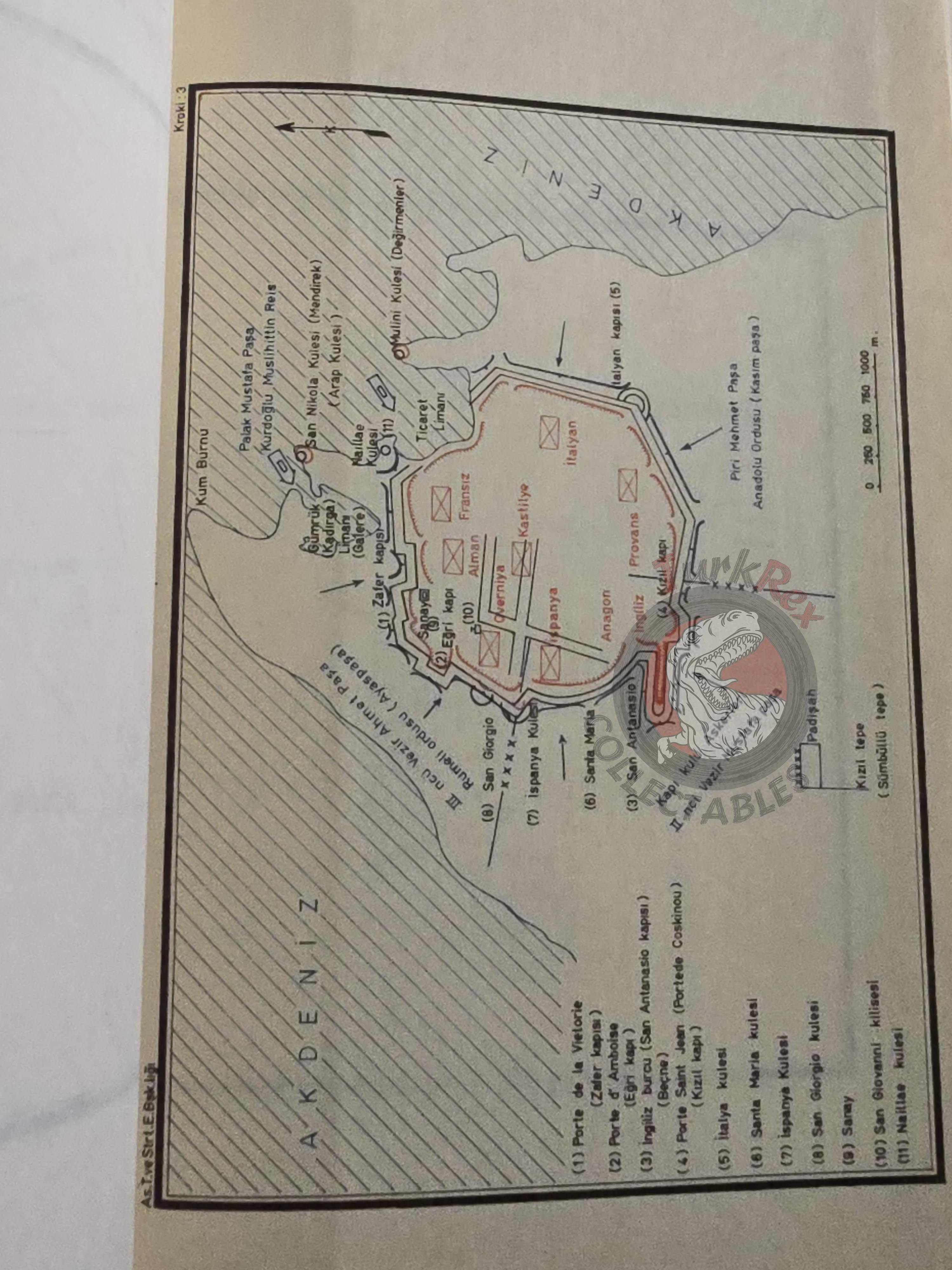 Conquest of Rhodes 1522 Turkish 1980 Book Military Ottoman Empire Maps Sultan Suleiman