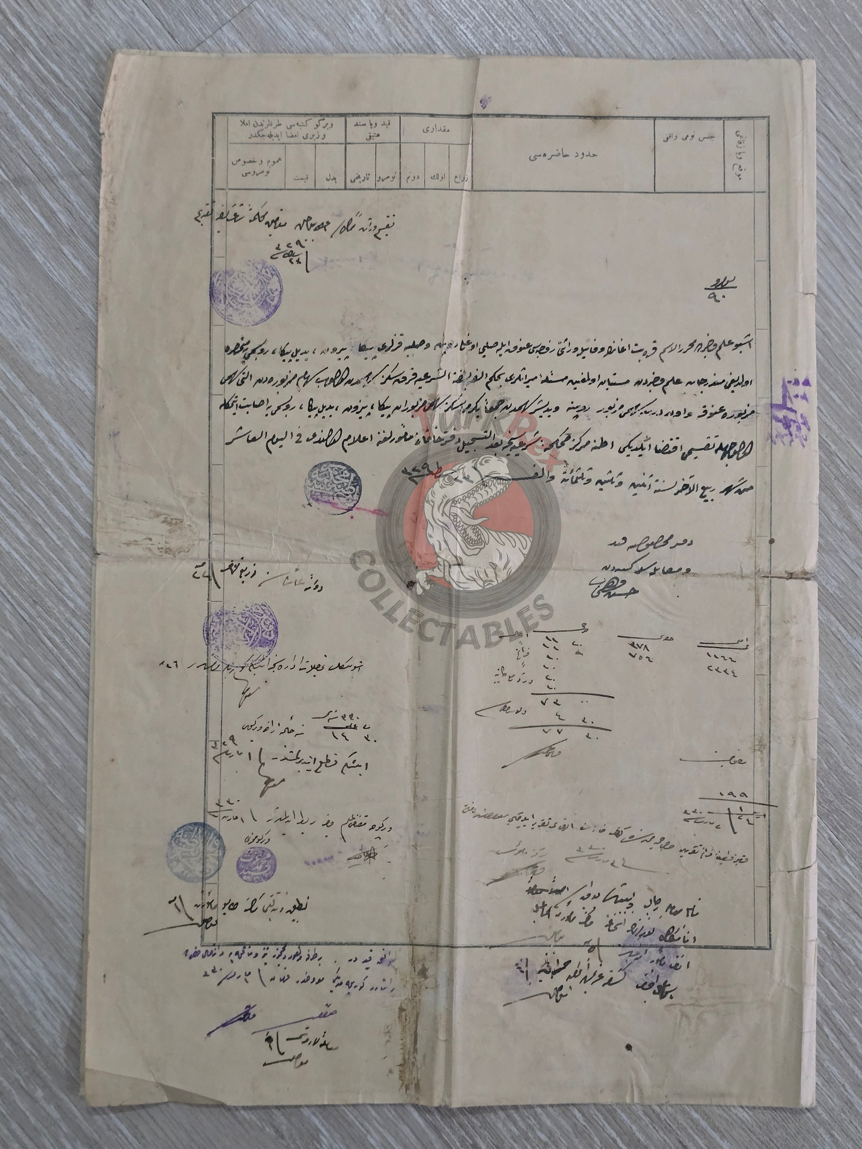 Ottoman 1914 Land Deed Vineyard in Adana Karaenbiya Title Armenian Family Armenia