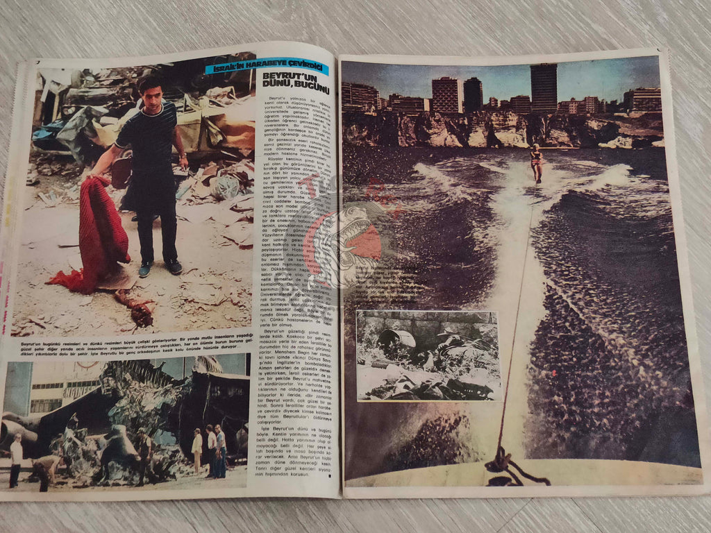Hayat 1982 Death Trap in Beirut Turkish Mag Turkey King Fahd bin Abdulaziz Saudi Arabia Iran Iraq War Israel