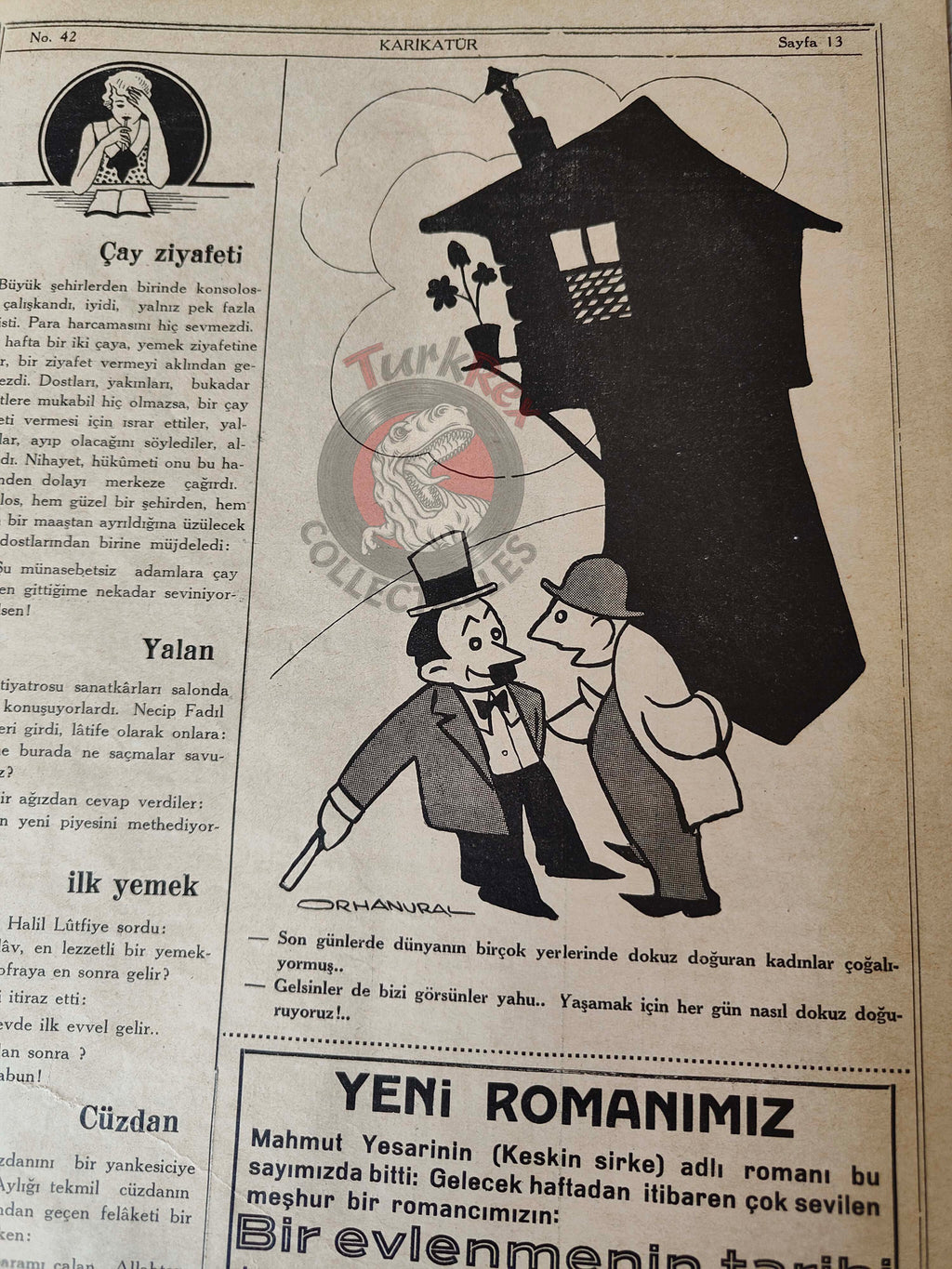 Karikatür 1936 Humor Magazine Turkish Turkey Germany Russia WW2 era