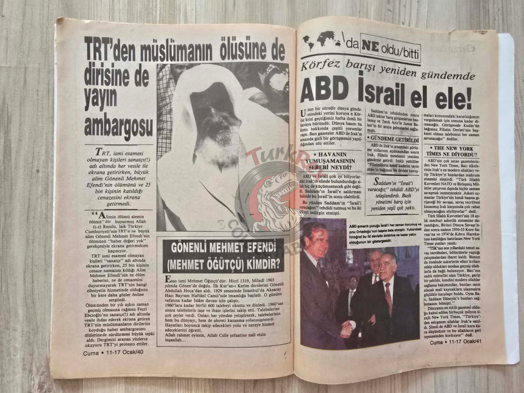Cuma 1991 Saddam Hussein Gulf War Turkish Magazine Turkey Middle East Israel Palestine