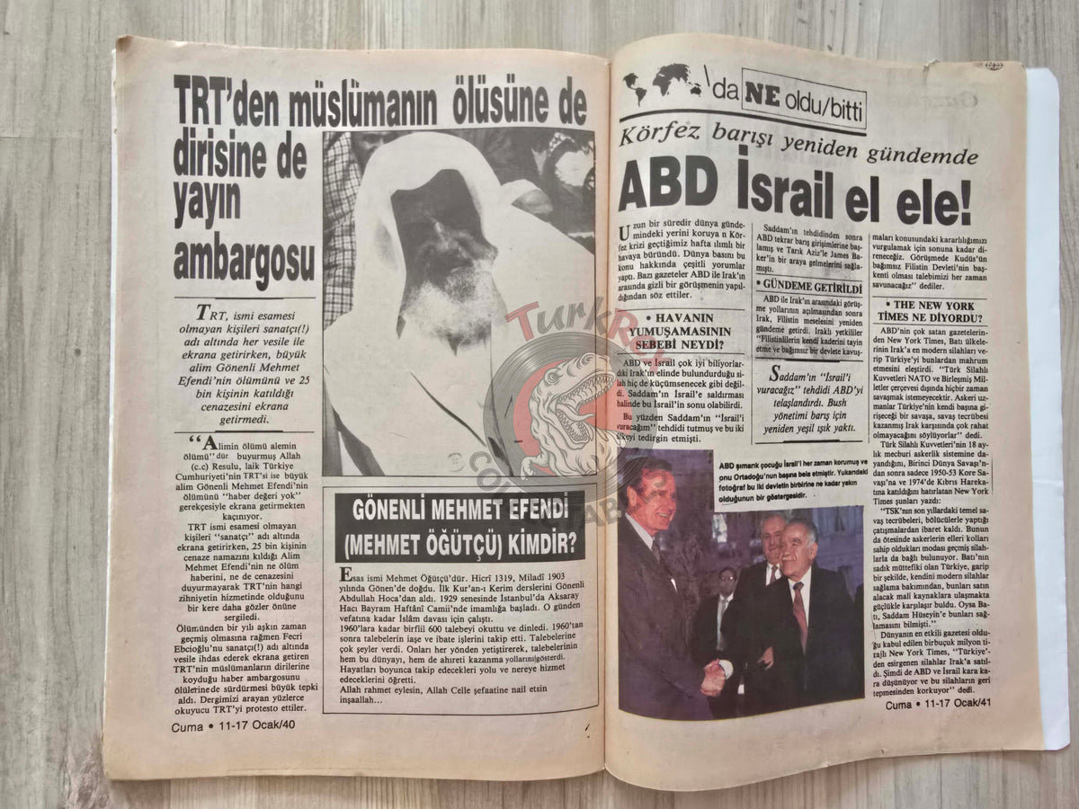 Cuma 1991 Saddam Hussein Gulf War Turkish Magazine Turkey Middle East Israel Palestine