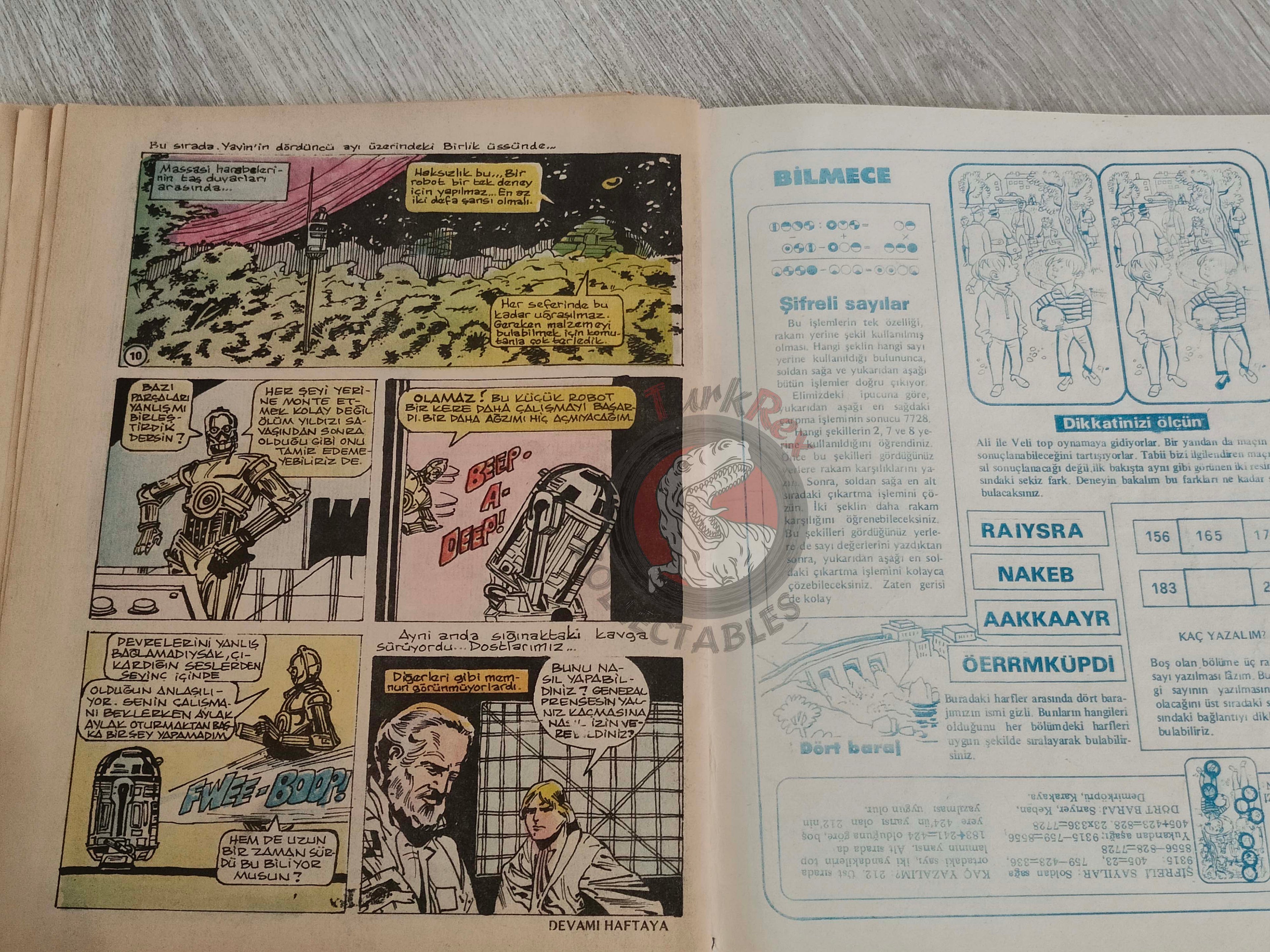 Tercüman Çocuk #44 1982 Turkish Comic Turkey Superman Star Wars #29 The Flintstones Tounga Cubitus