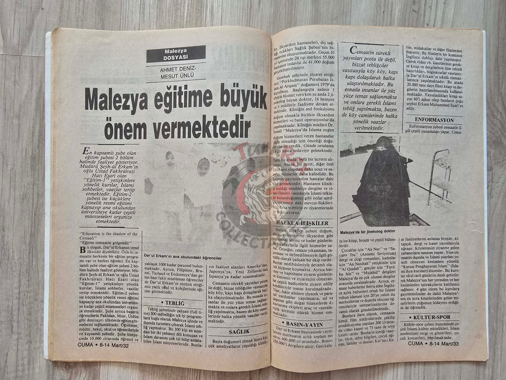 Cuma 1991 Saddam and Bush Are War Criminals! Turkish Magazine Turkey Saddam Hussein Gulf War