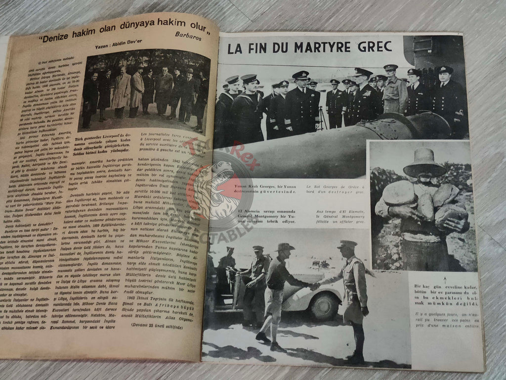 Realite 1944 British Propaganda Mag Turkish Turkey French Greece Corinth Canal WW2 era Stafford Cripps Germany
