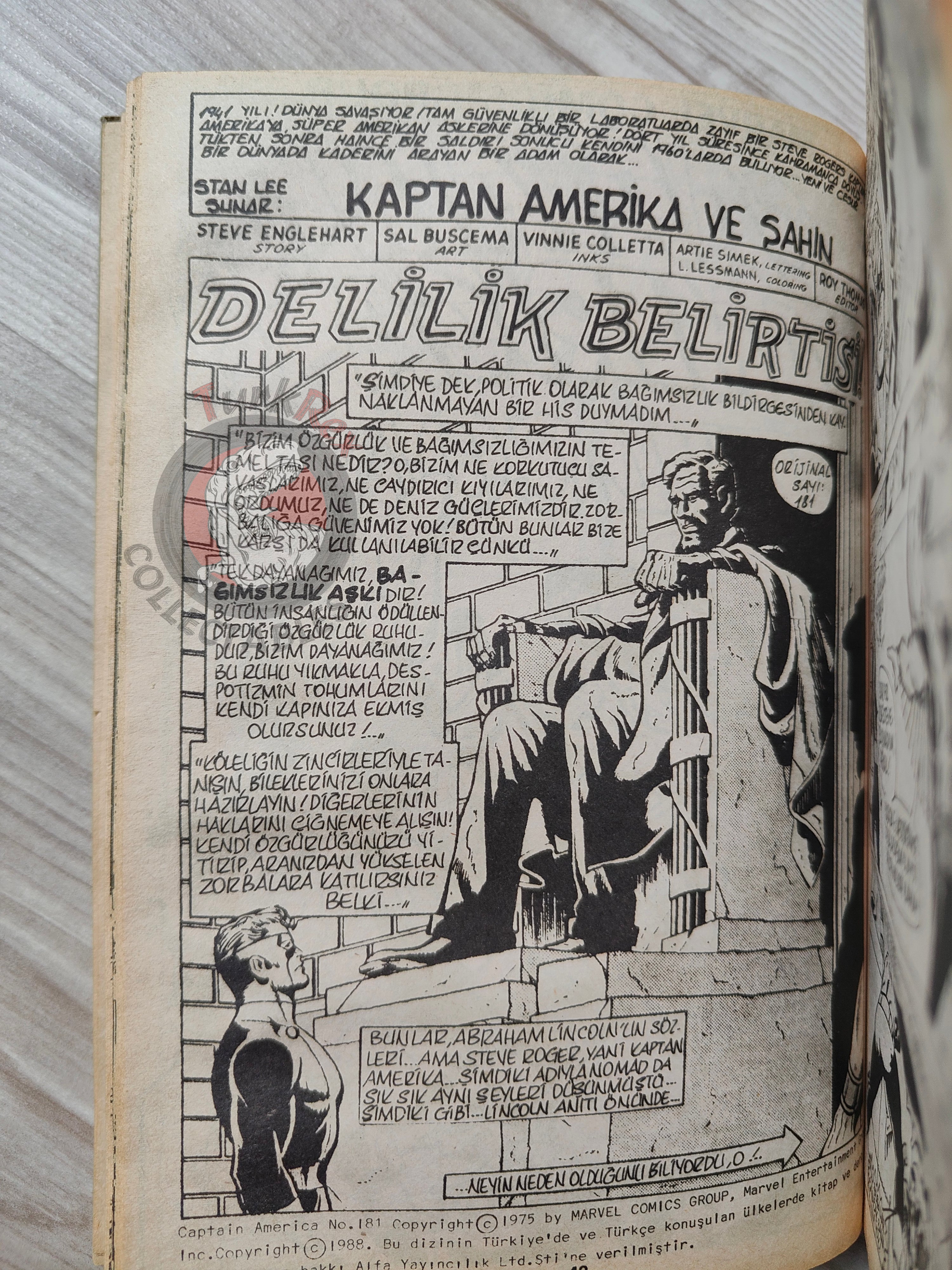 Captain America – Volume 4 1989 Turkish Comic Turkey Falcon