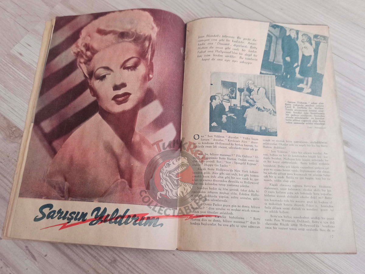 Yıldız 1944 Hedy Lamarr Turkish Mag Turkey Hollywood Betty Grable Claudette Colbert Jane Withers