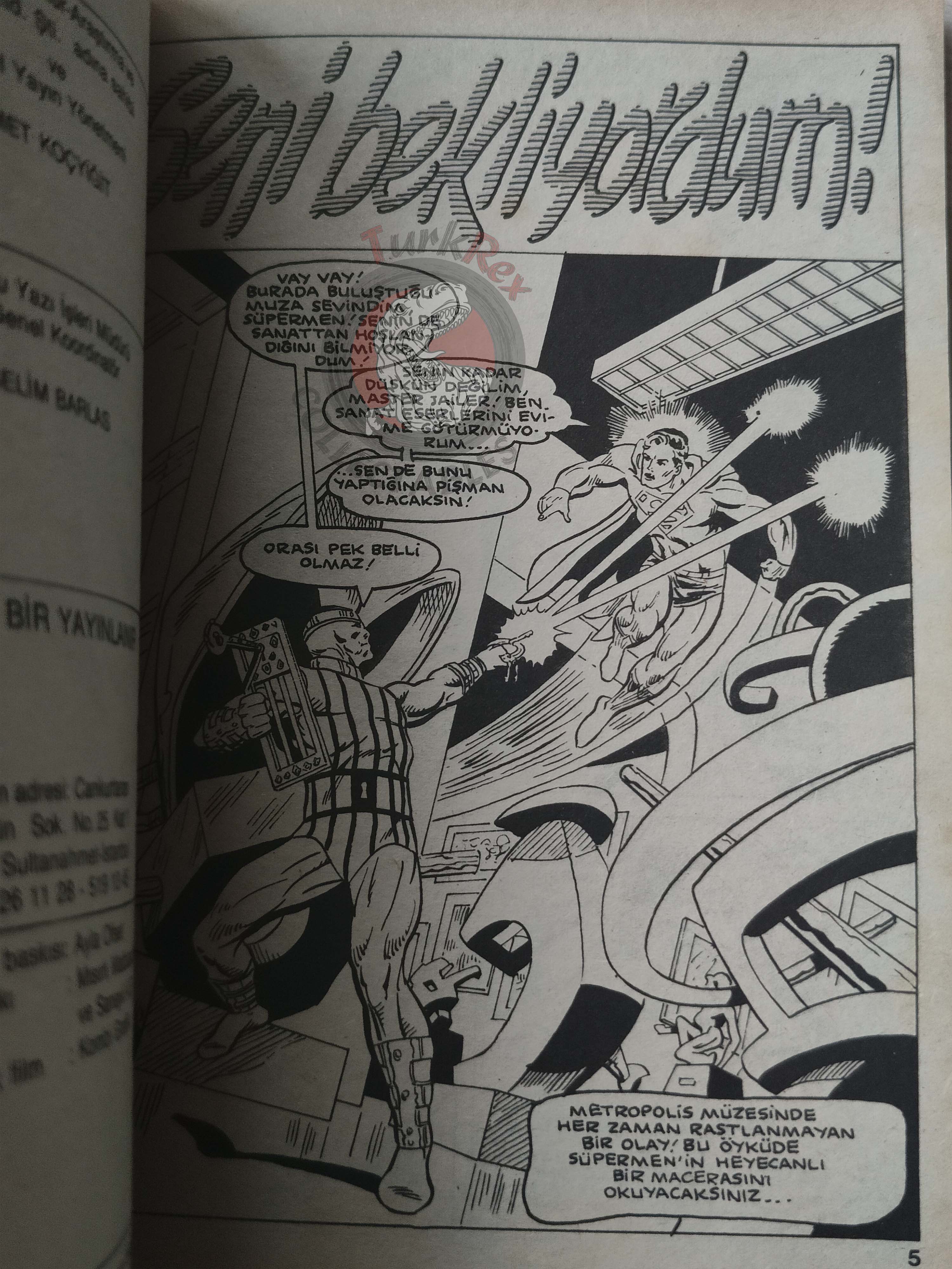 Superman Vol #14 1990 Turkish Comic Turkey Supergirl Batman Justice League Of America
