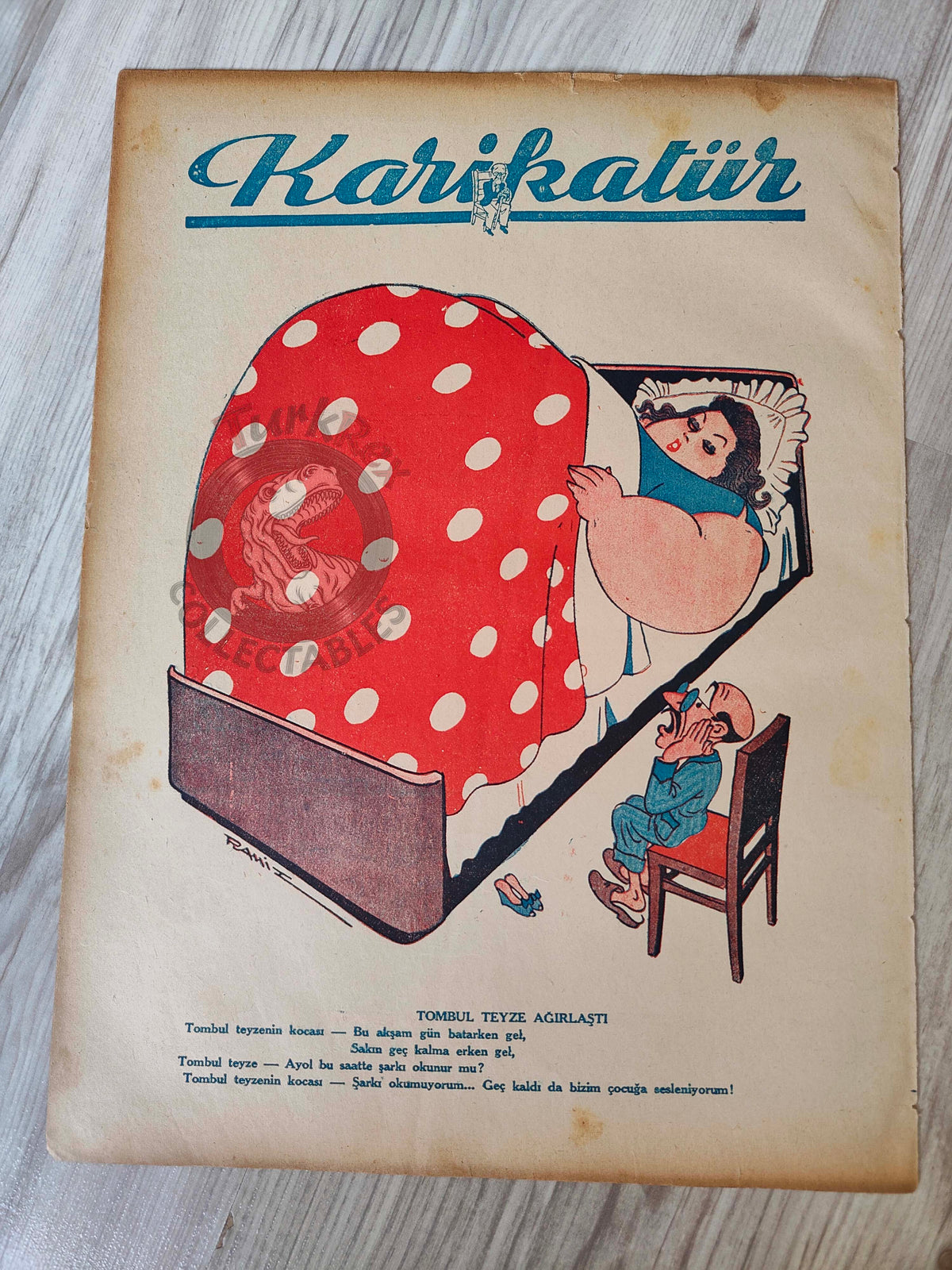 Karikatür 1944 Humor Magazine Turkish Turkey France Germany Bulgaria WW2 era Bagryanov